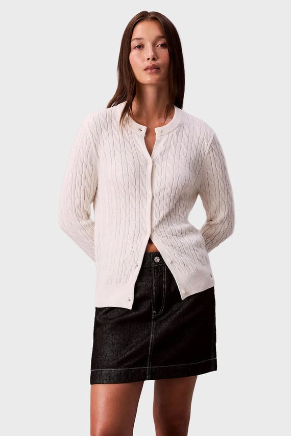 Кардиган WOOL CABLE CREWNECK CARDIGAN Calvin Klein Jeans