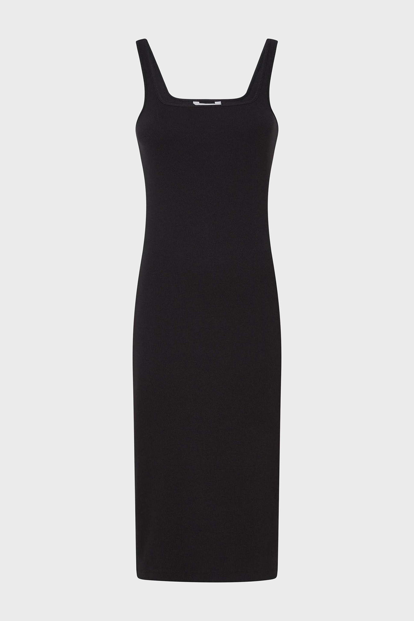Платье LEATHER PATCH RIB LONG DRESS 1