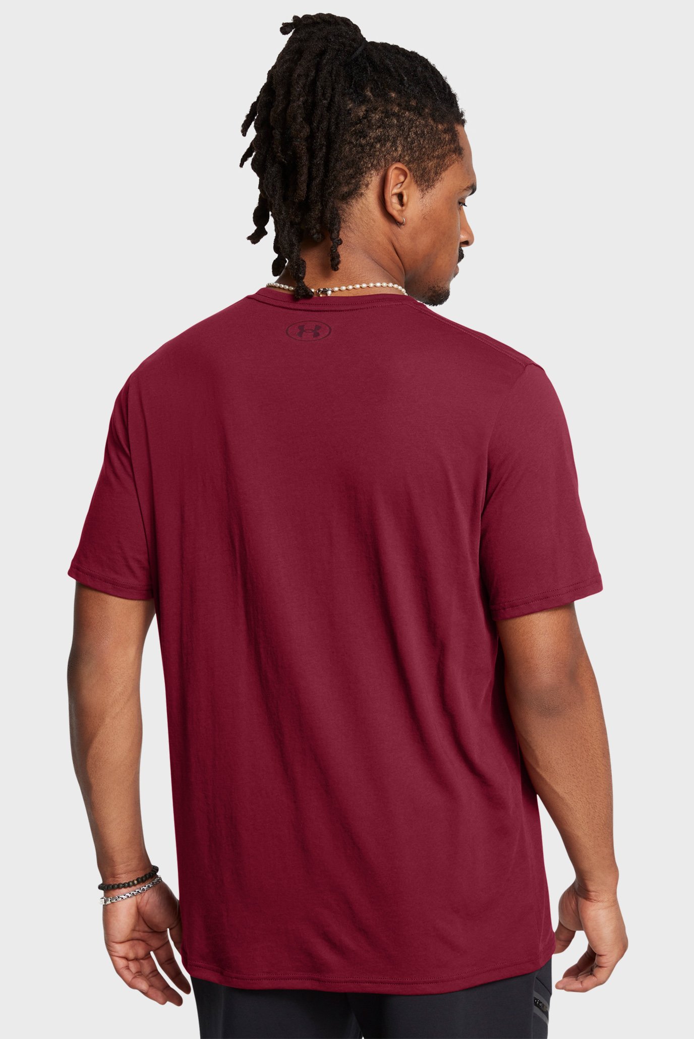 Мужская бордовая футболка UA TEAM ISSUE WORDMARK SS 2