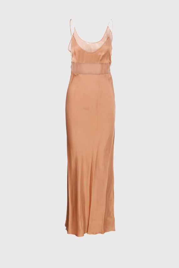 Платье SHEER LAYERED STRAP SLIP DRESS
