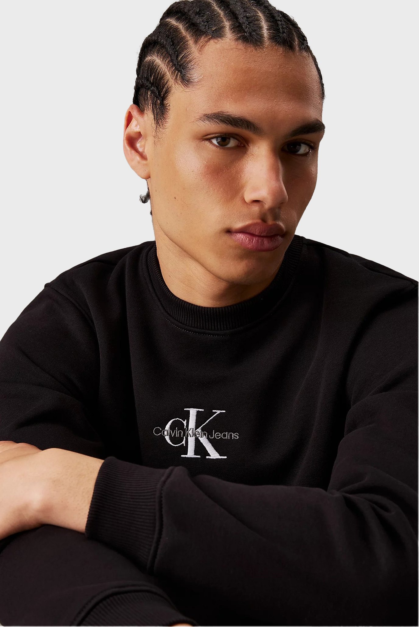 Мужской черный свитшот MONOLOGO CREW NECK 4