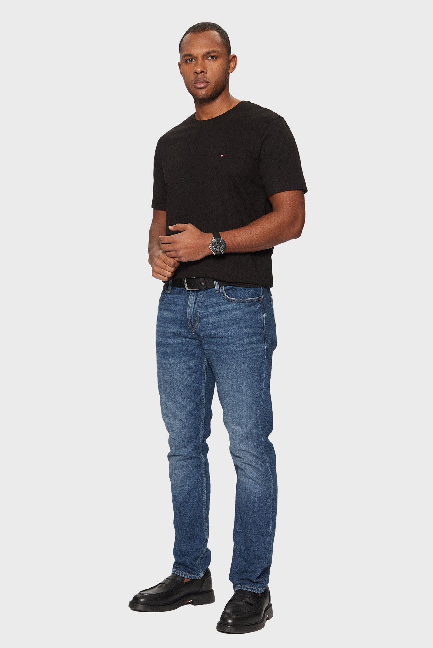 Мужская черная футболка ESSENTIAL REG FIT SOLID TEE 4