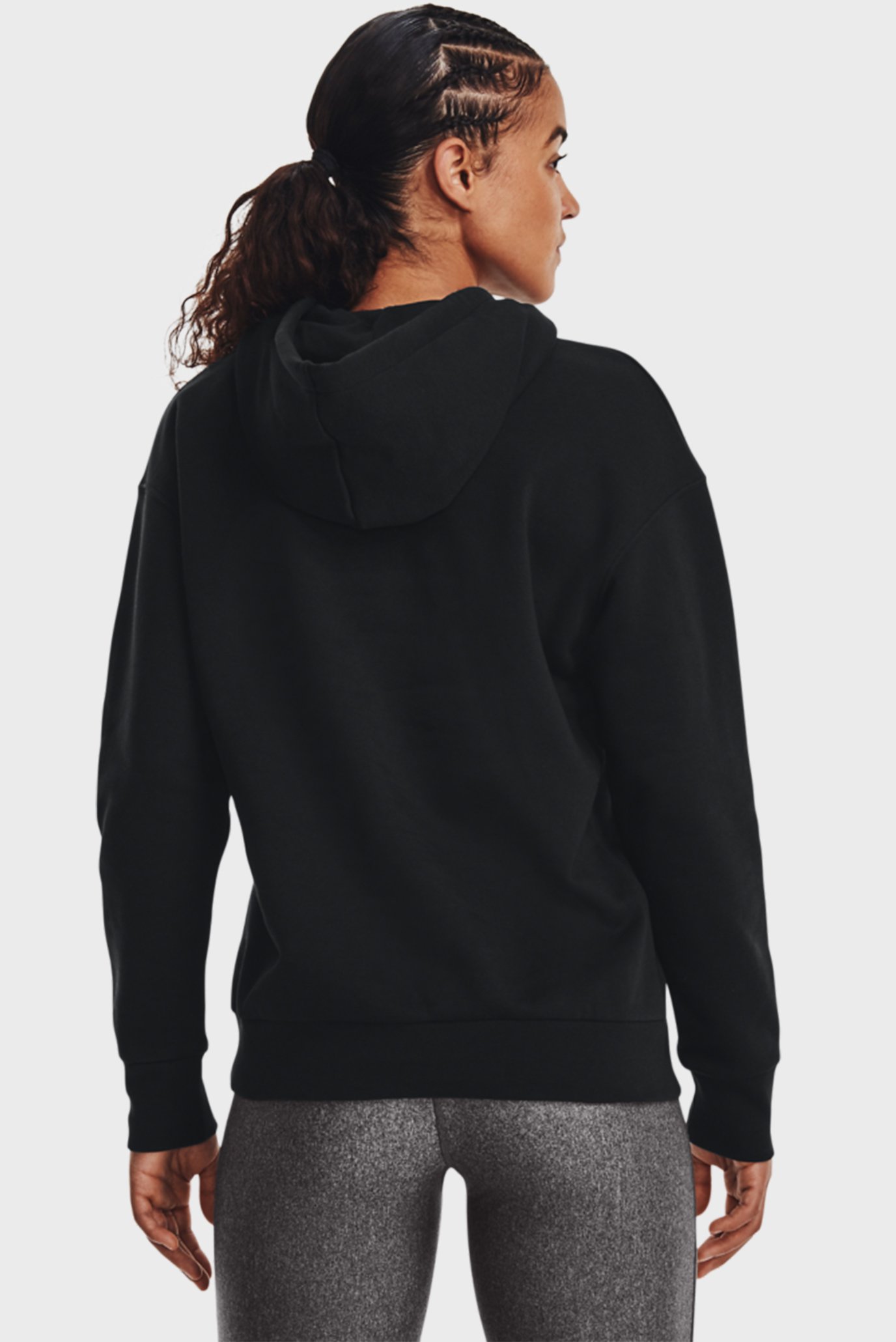 Женское черное худи Essential Fleece HoodieUnder Armour Женское черное худи Essential Fleece Hoodie 3