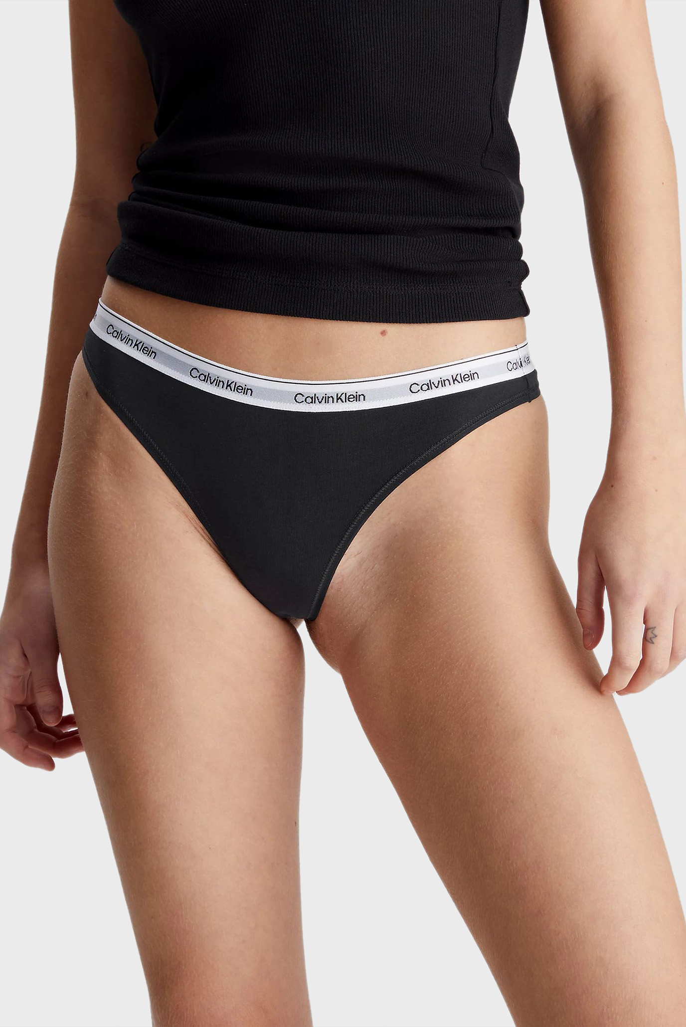 Женские черные трусики (3 шт)Calvin Klein Женские черные трусики (3 шт) 2