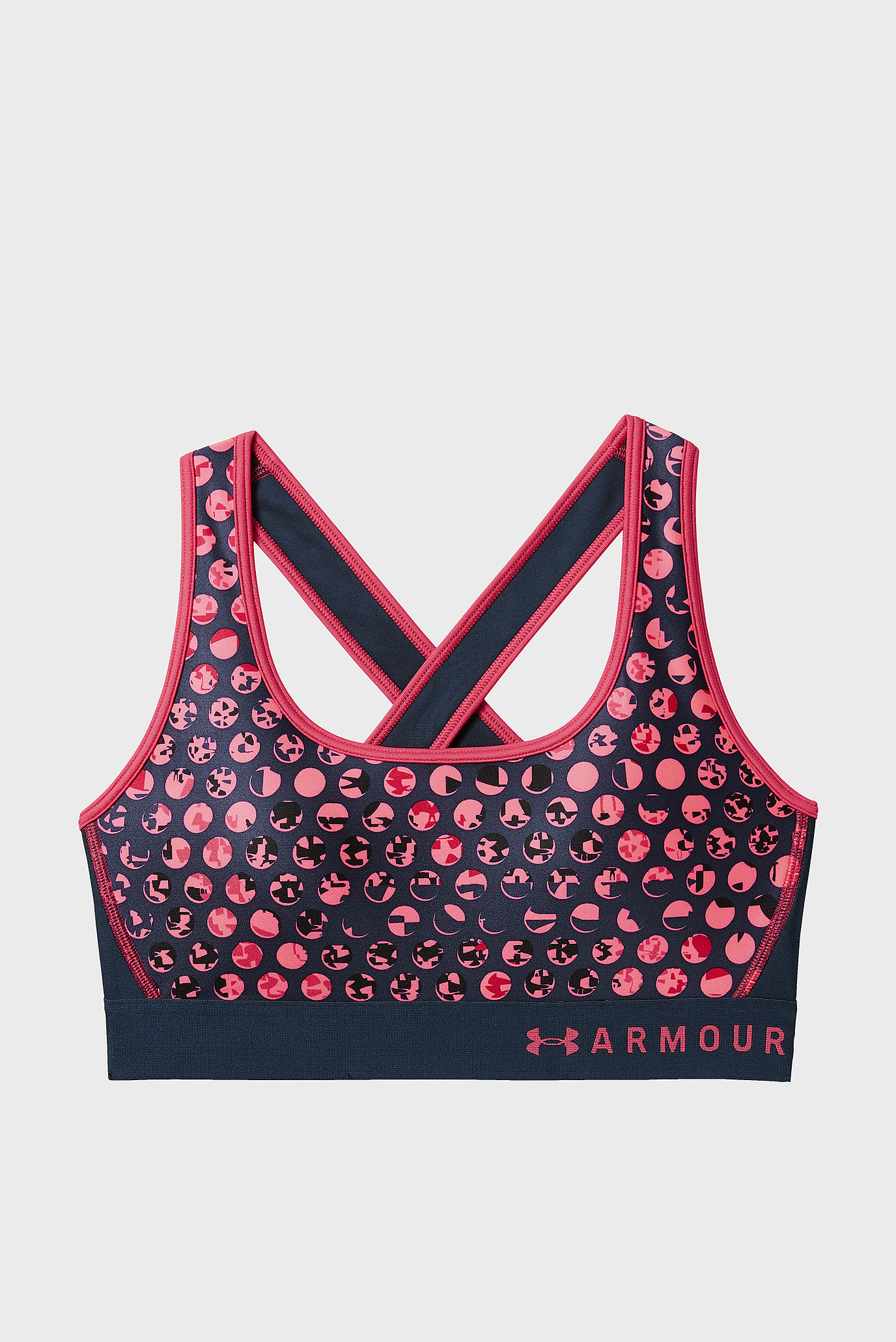 Женское черное спортивное бра Armour Mid Crossback 6