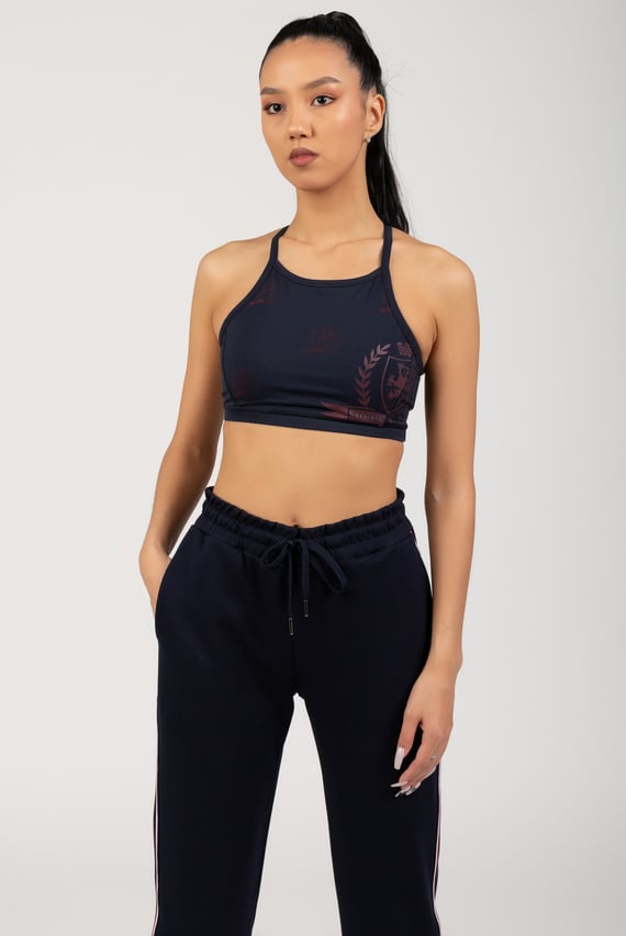 Женский темно-синий спортивный топ ICON AOP CREST BRA