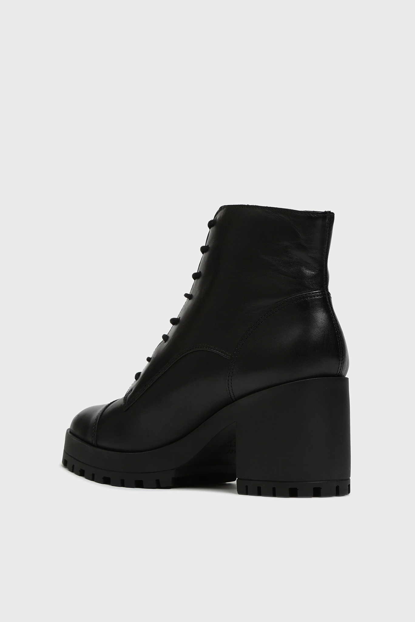 Женские черные кожаные ботильоны 4