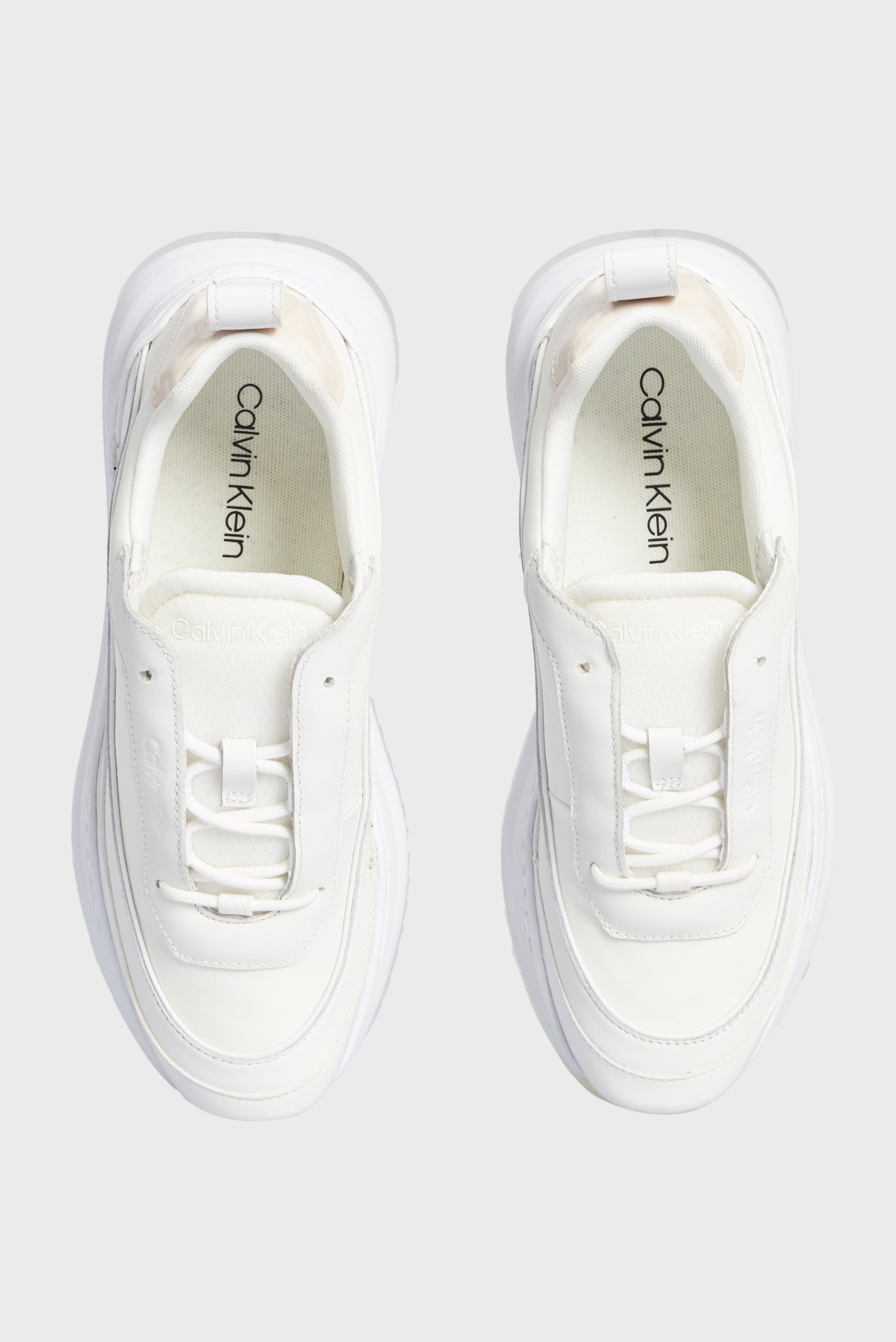 Женские белые кроссовки CHUNKY INTERNAL WEDGE LACE UP 4