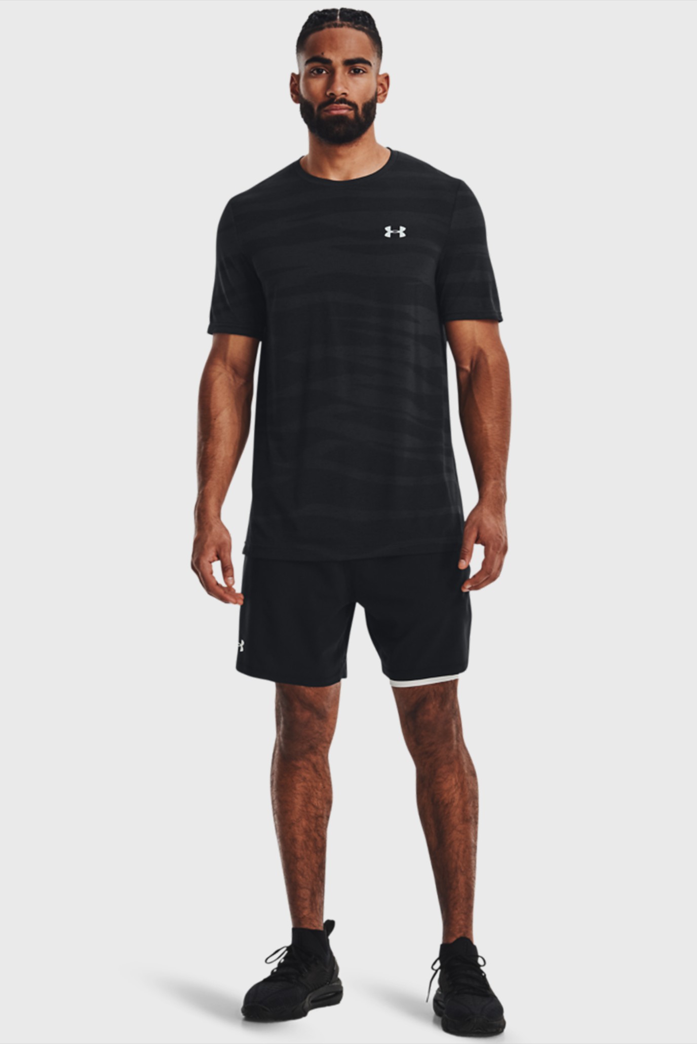 Мужские черные шорты UA Vanish Woven 2in1 Sts 8