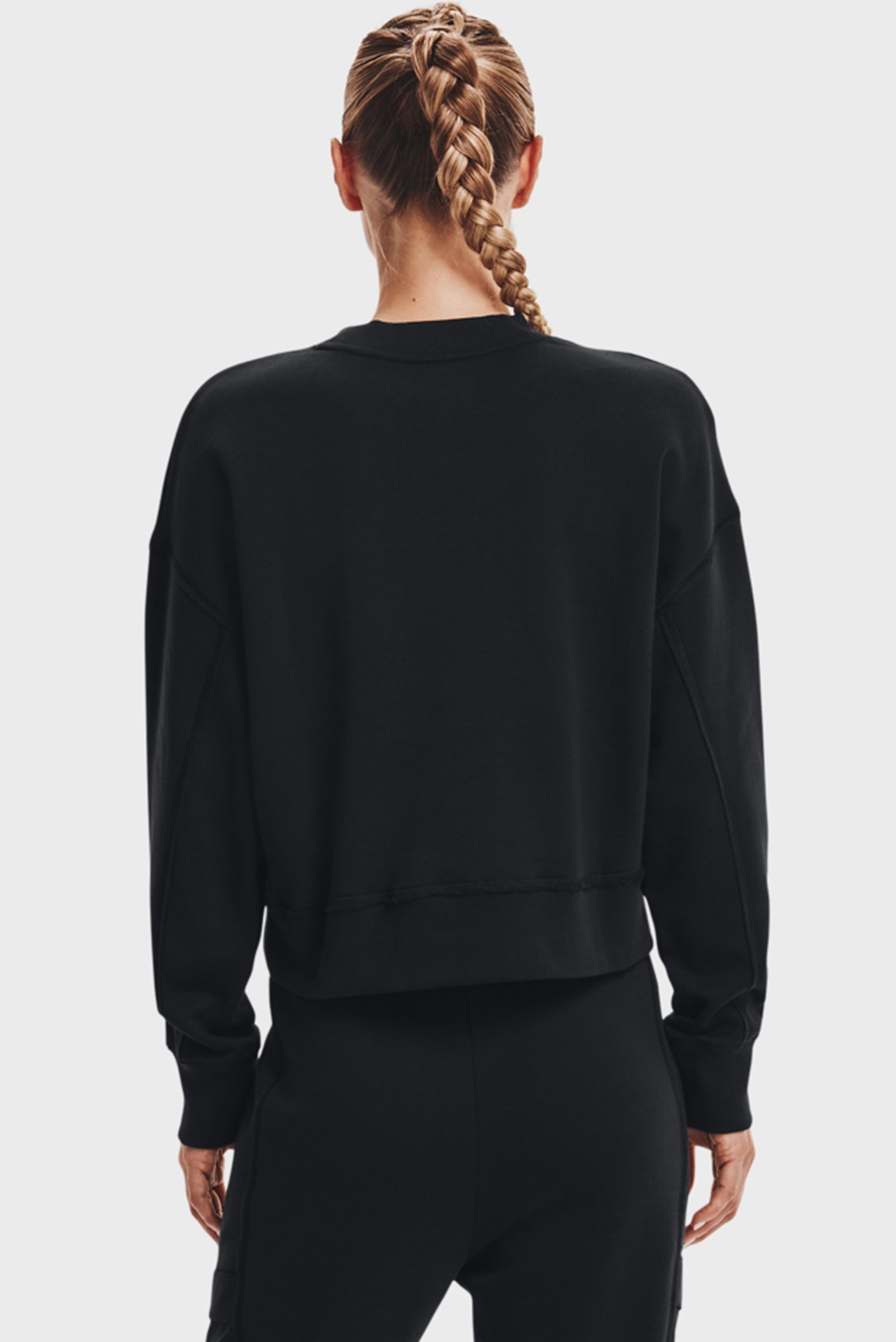 Женский черный свитшот UA Prjct Rock Fleece Crew 3