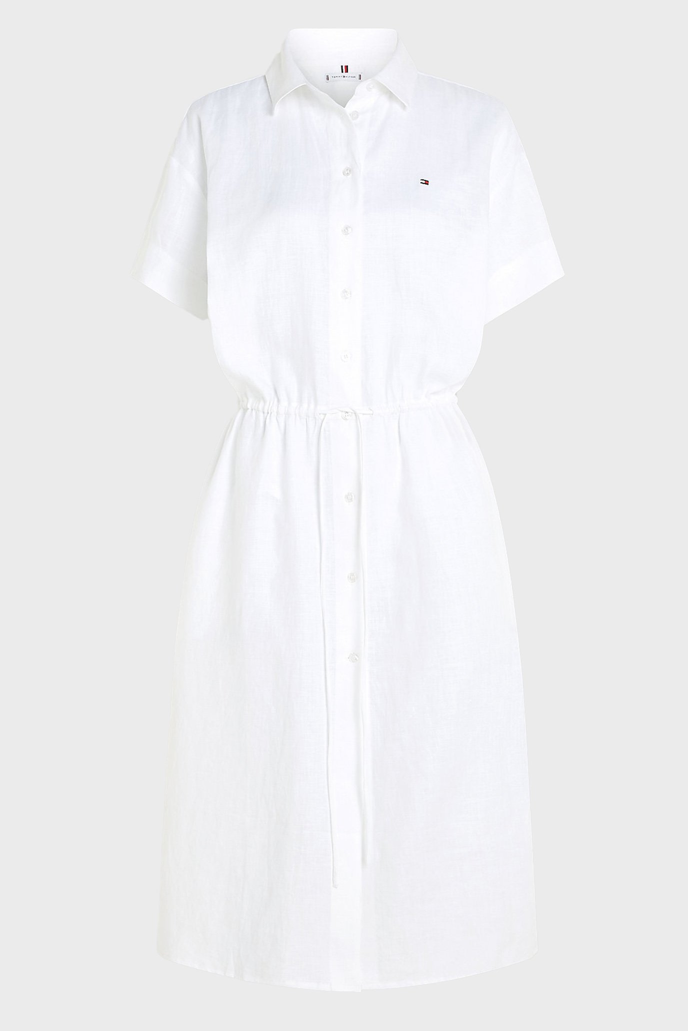Женское белое льняное платье LINEN SS MIDI SHIRT DRESSTommy Hilfiger Женское белое льняное платье LINEN SS MIDI SHIRT DRESS 5