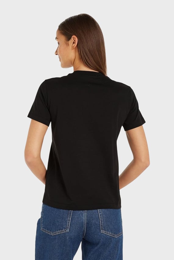 Женская черная футболка DIFFUSED CK REGULAR TEE