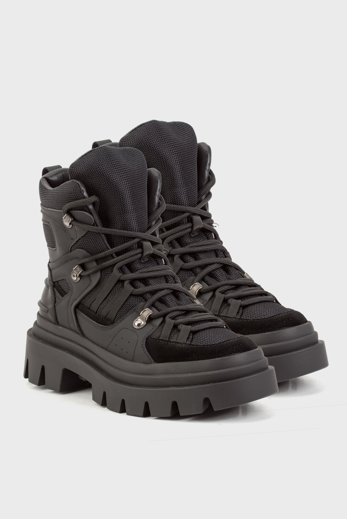 Женские черные кожаные хайкеры Gazania 2