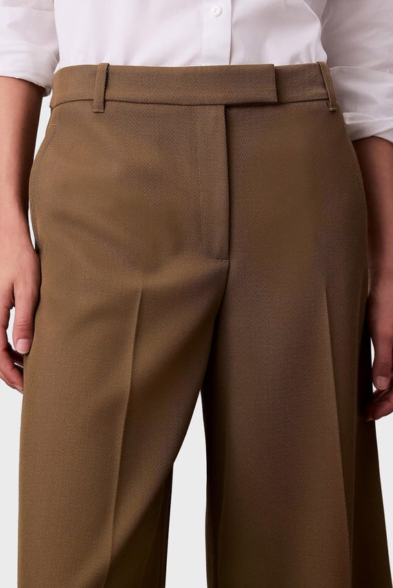 Брюки Wool Gaberdine Wide Leg Trouser