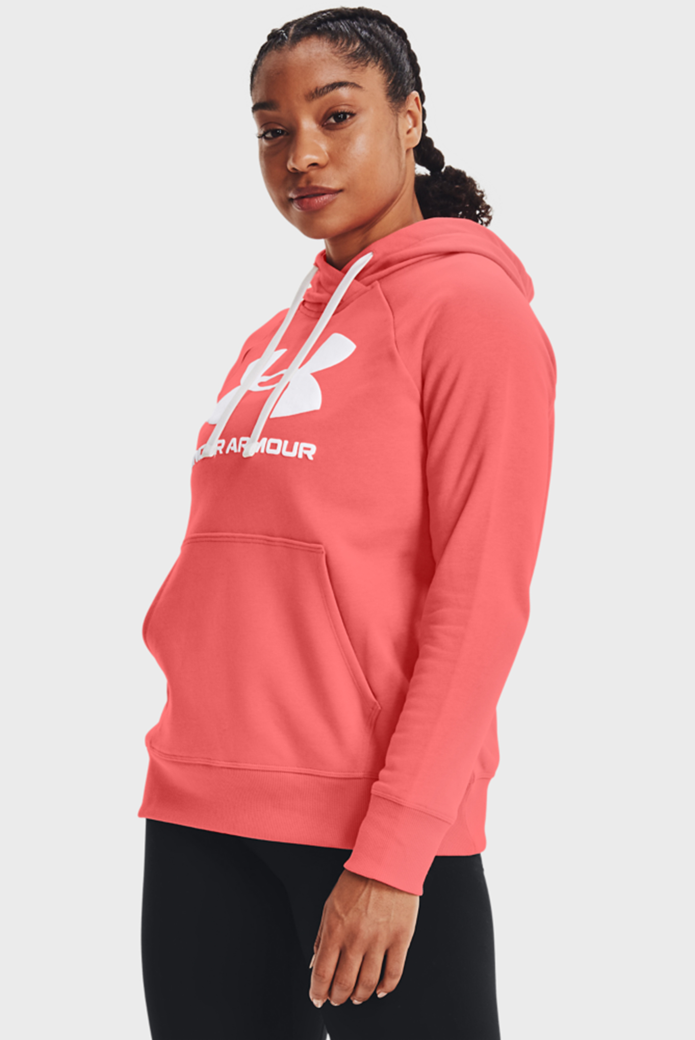 Женское коралловое худи Rival Fleece Logo Hoodie 7