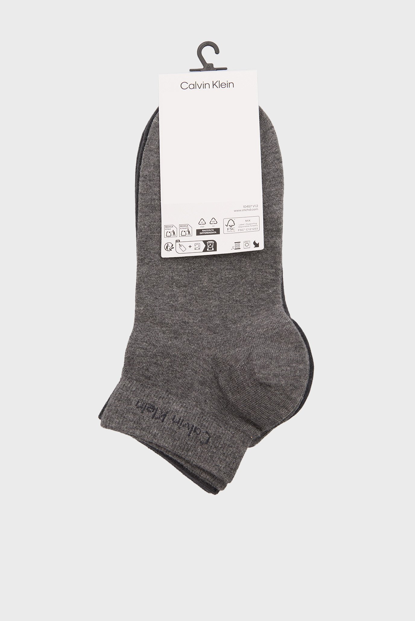 Носки CK MEN QUARTER 2P PINSTRIPE 3