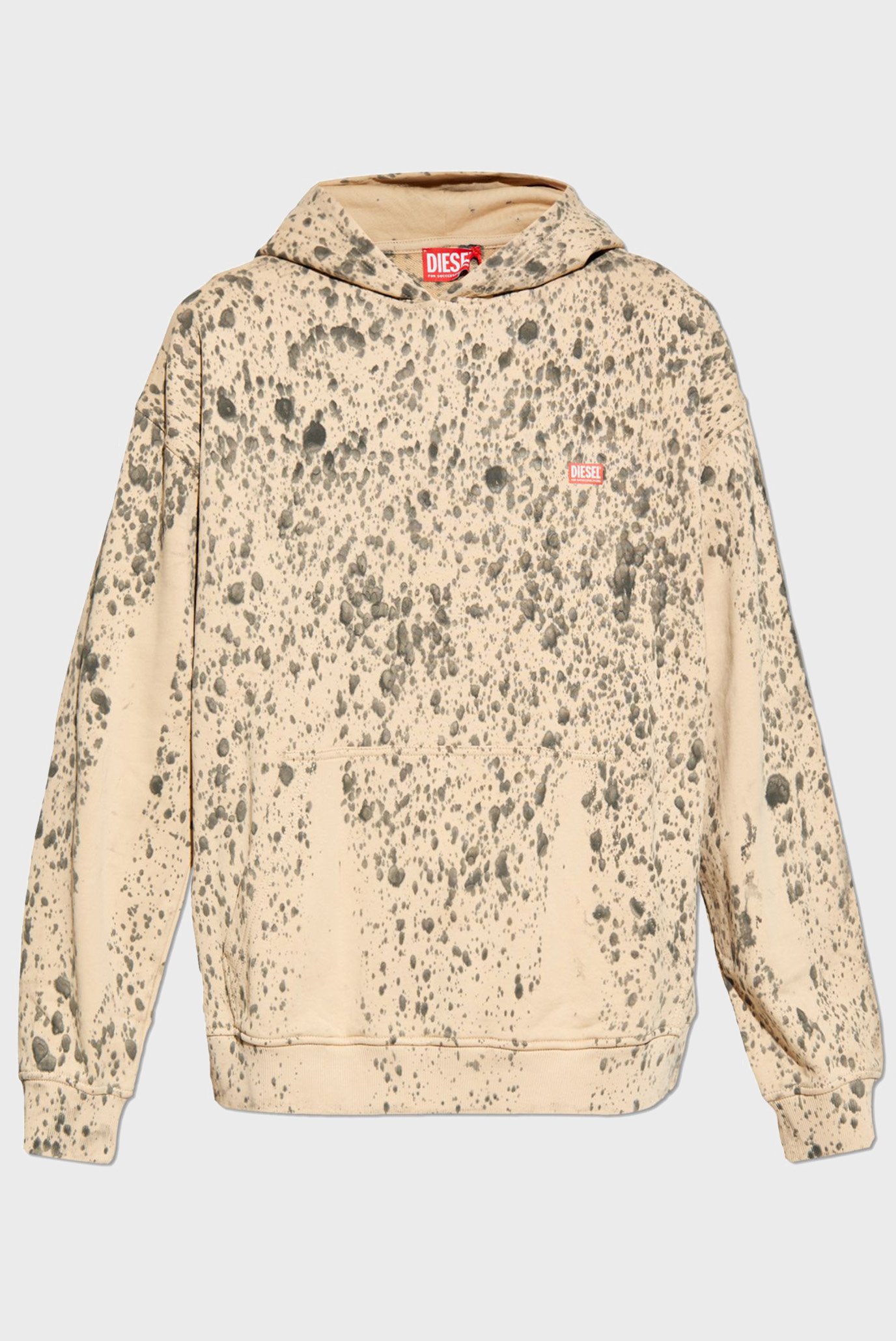 Мужское бежевое худи с узором S-BOXT-HOOD-K1 5