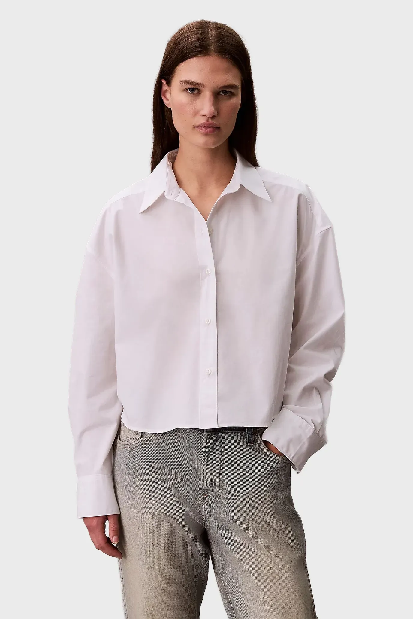 Рубашка Crisp Poplin Oversized Cropped S 1