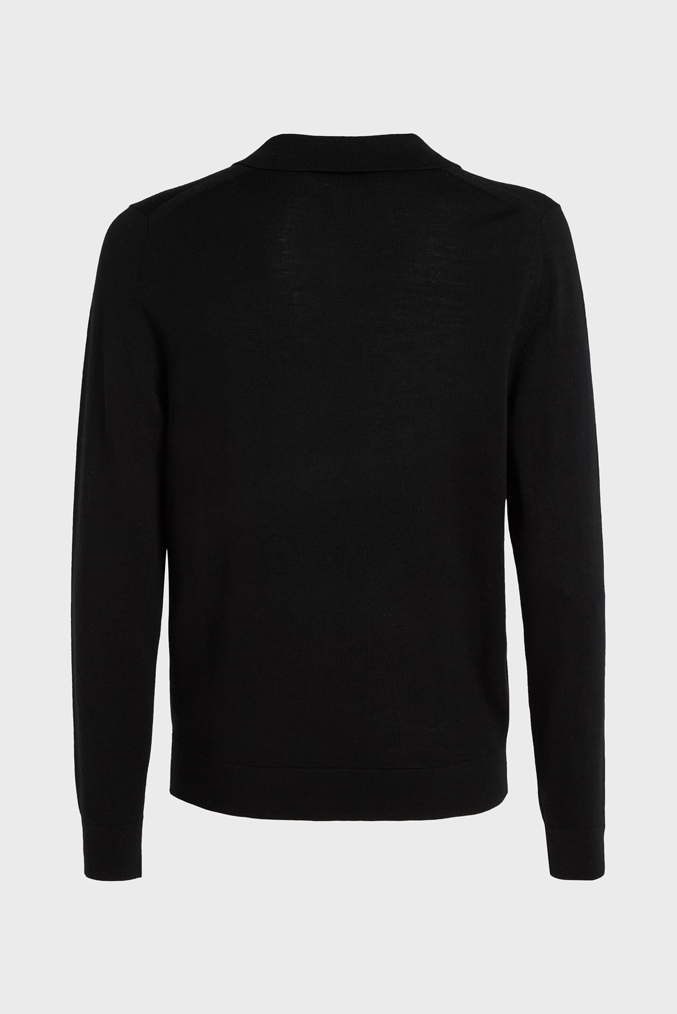 Мужское черное шерстяное поло MERINO RWS POLO 2