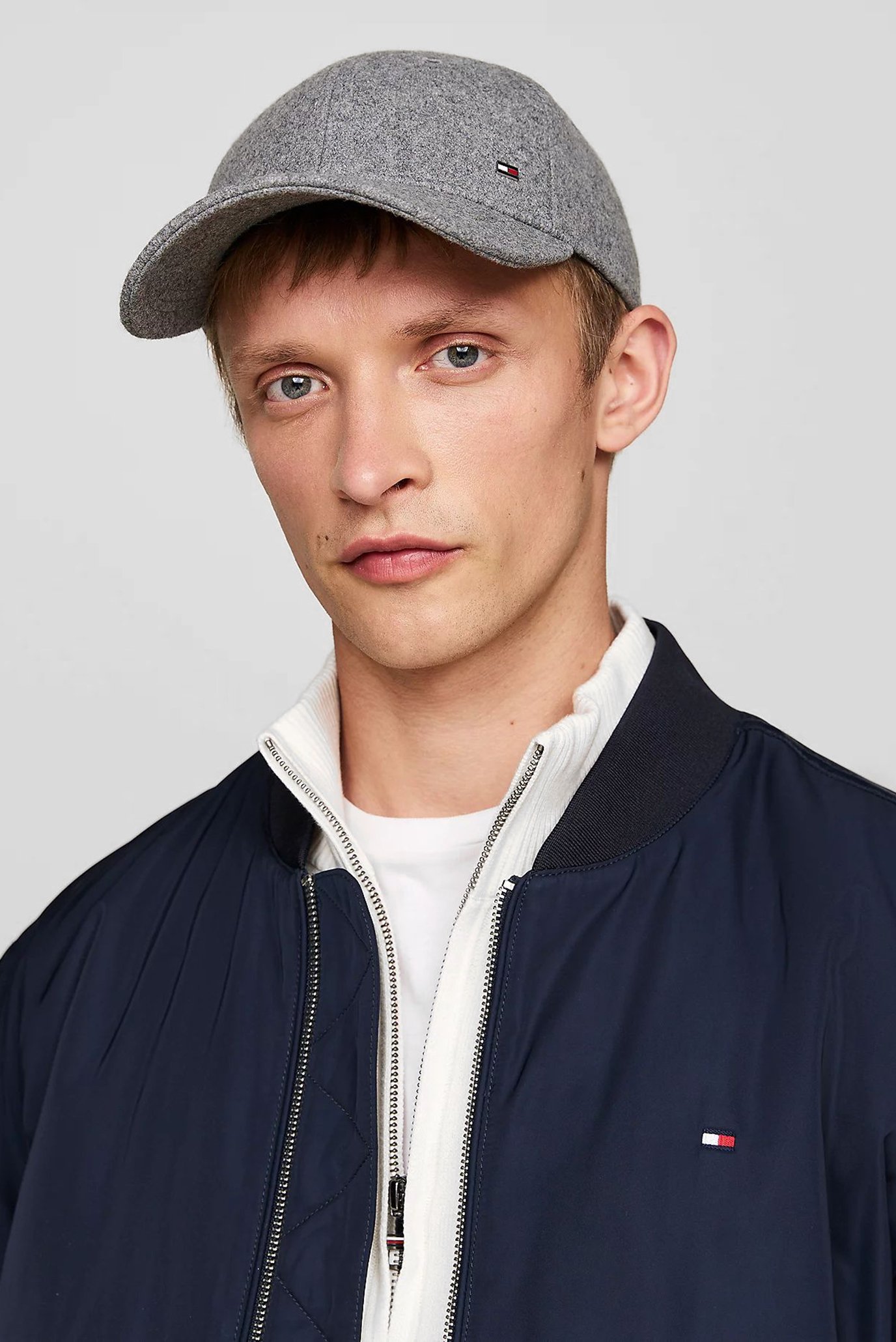 Мужская серая кепка TH CORP LOVE MELTON 6 PANEL CAP 2