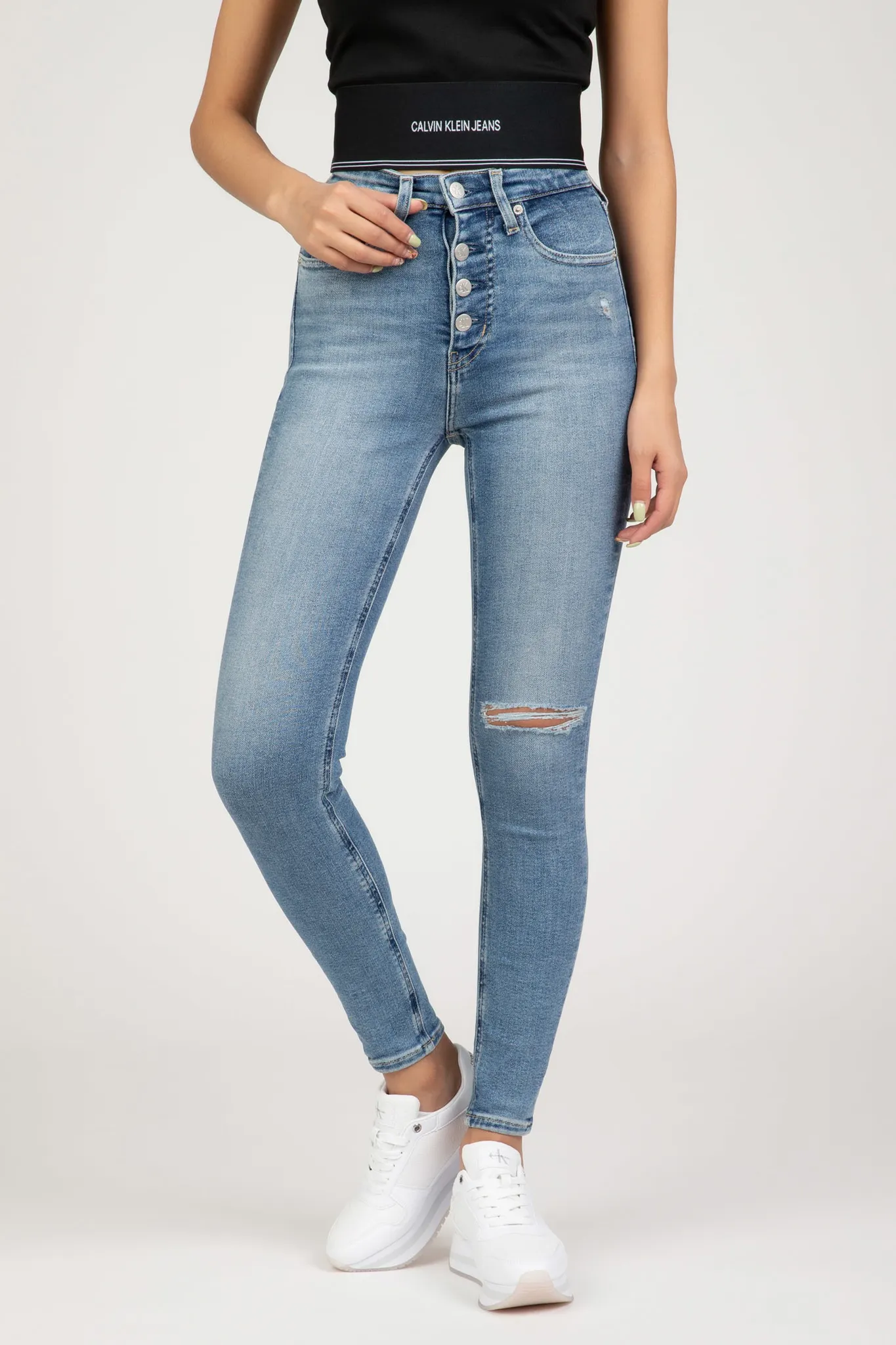 Джинсы HIGH RISE SUPER SKINNY ANKLE 1