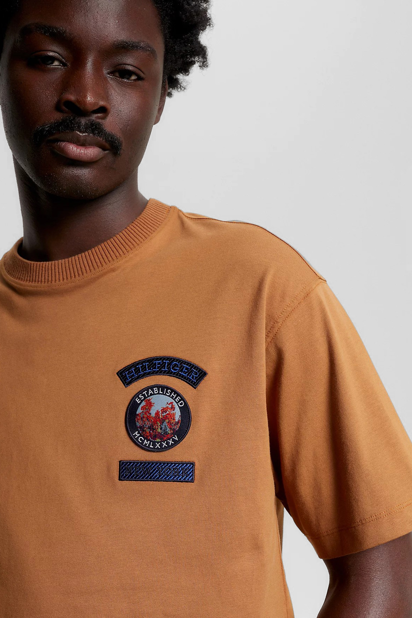 Мужская коричневая футболка MOUNTAIN MULTI BADGE TEE 4