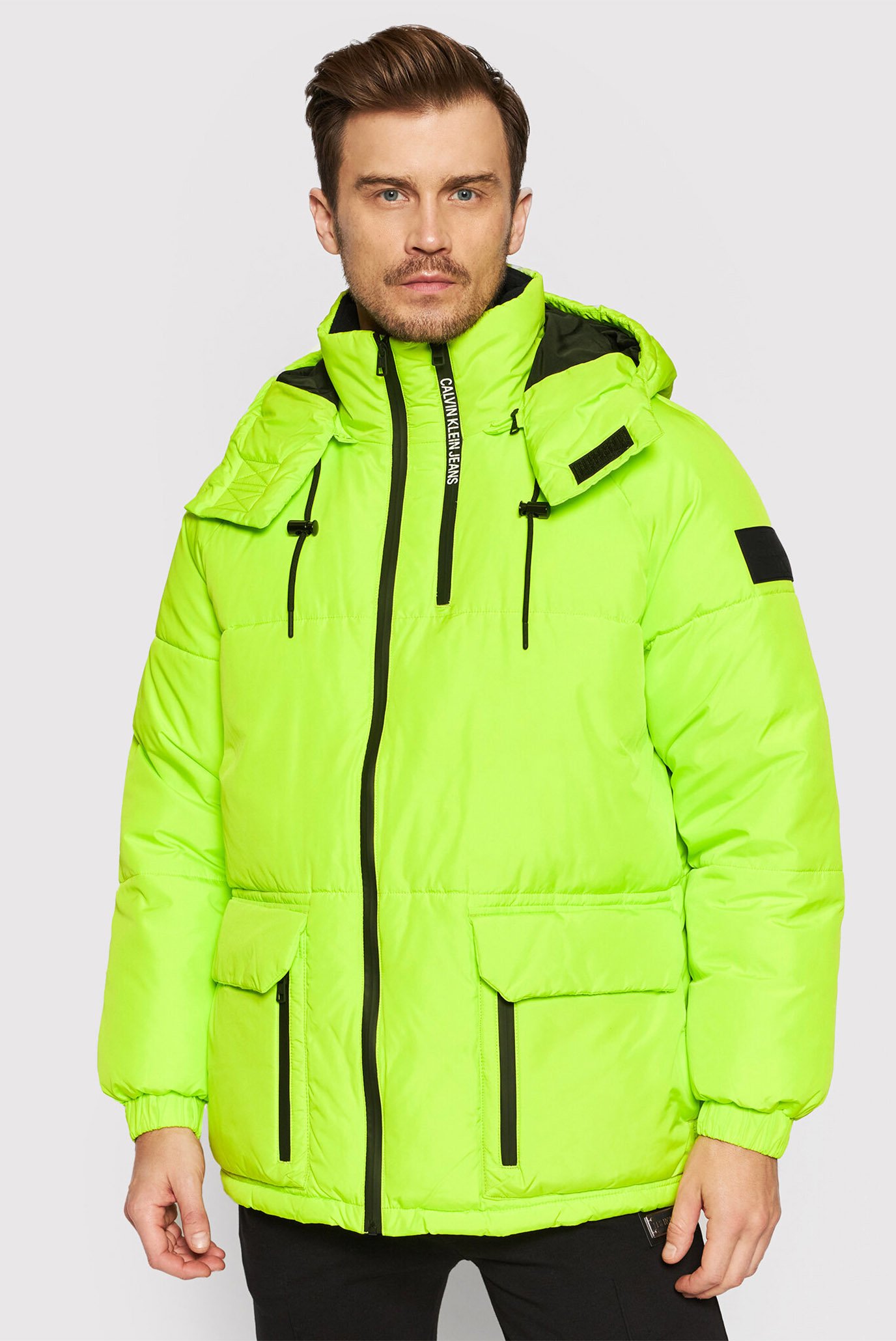 Куртка зимняя BLOCKING HOODED SHORT PUFFER 1