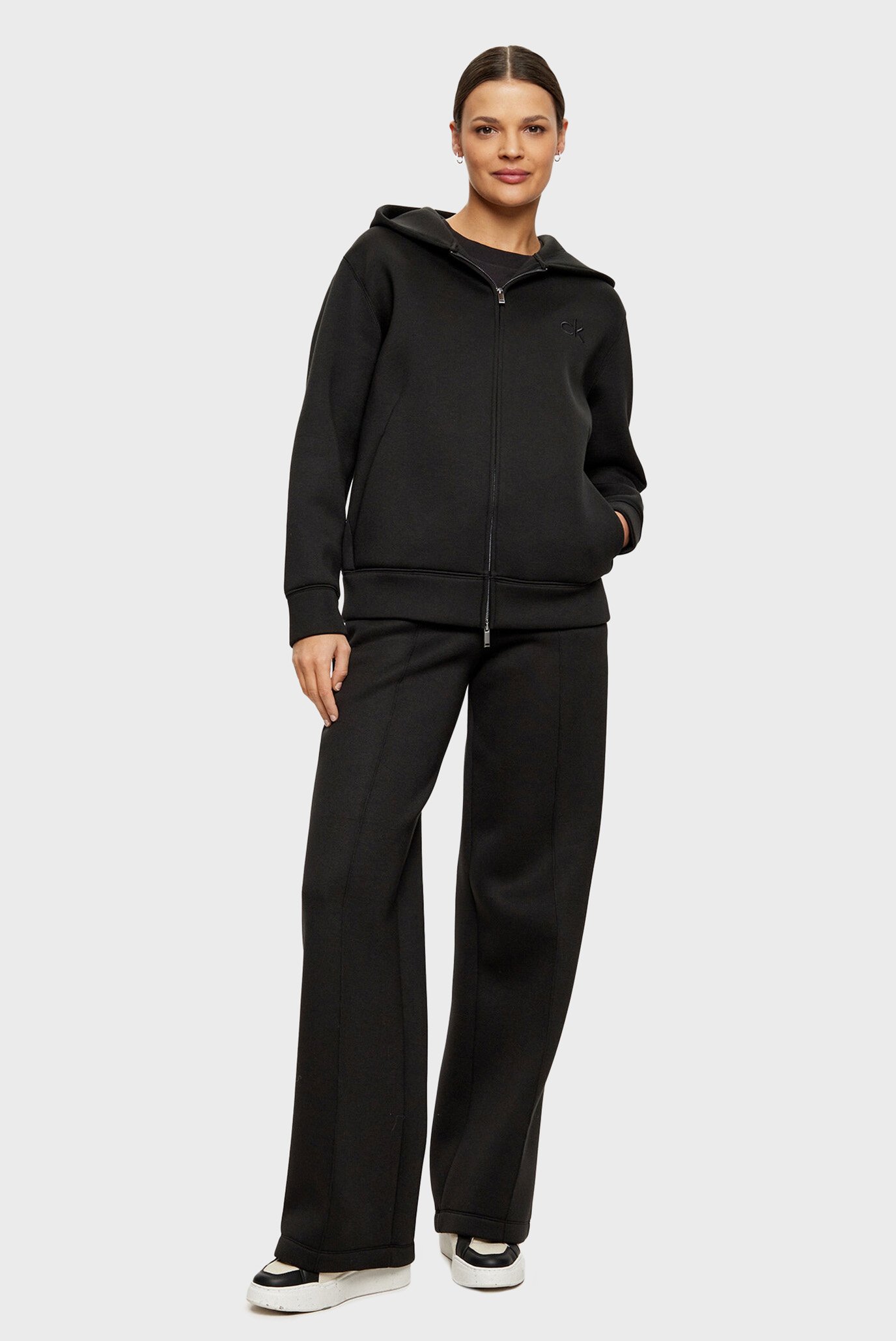 Женские черные брюки VISCOSE BONDED TAILORED PANTCalvin Klein Женские черные брюки VISCOSE BONDED TAILORED PANT 2