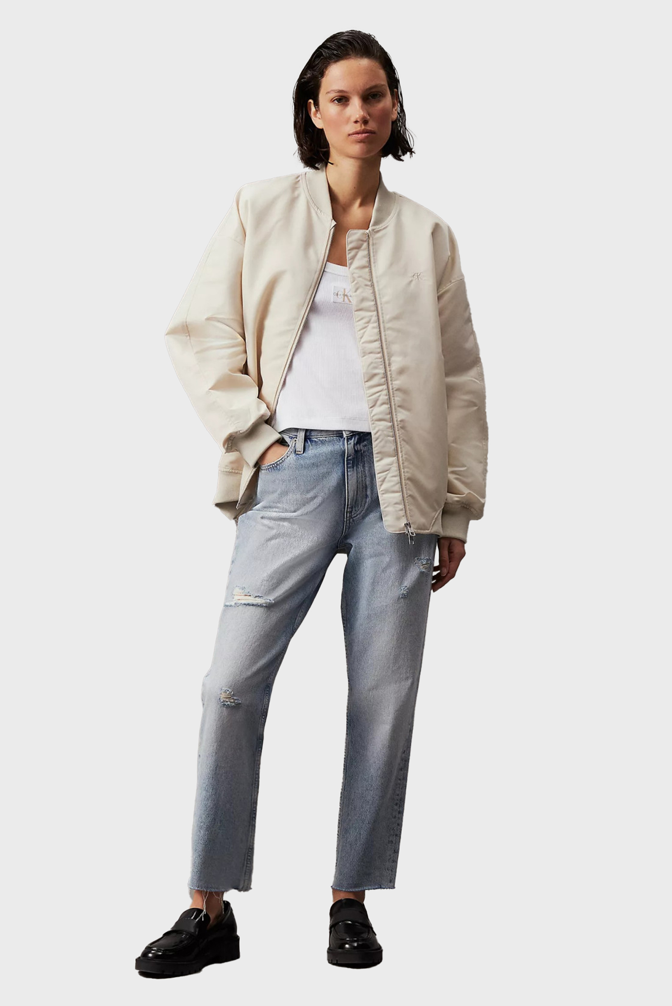 Женские голубые джинсы MOM JEAN 2