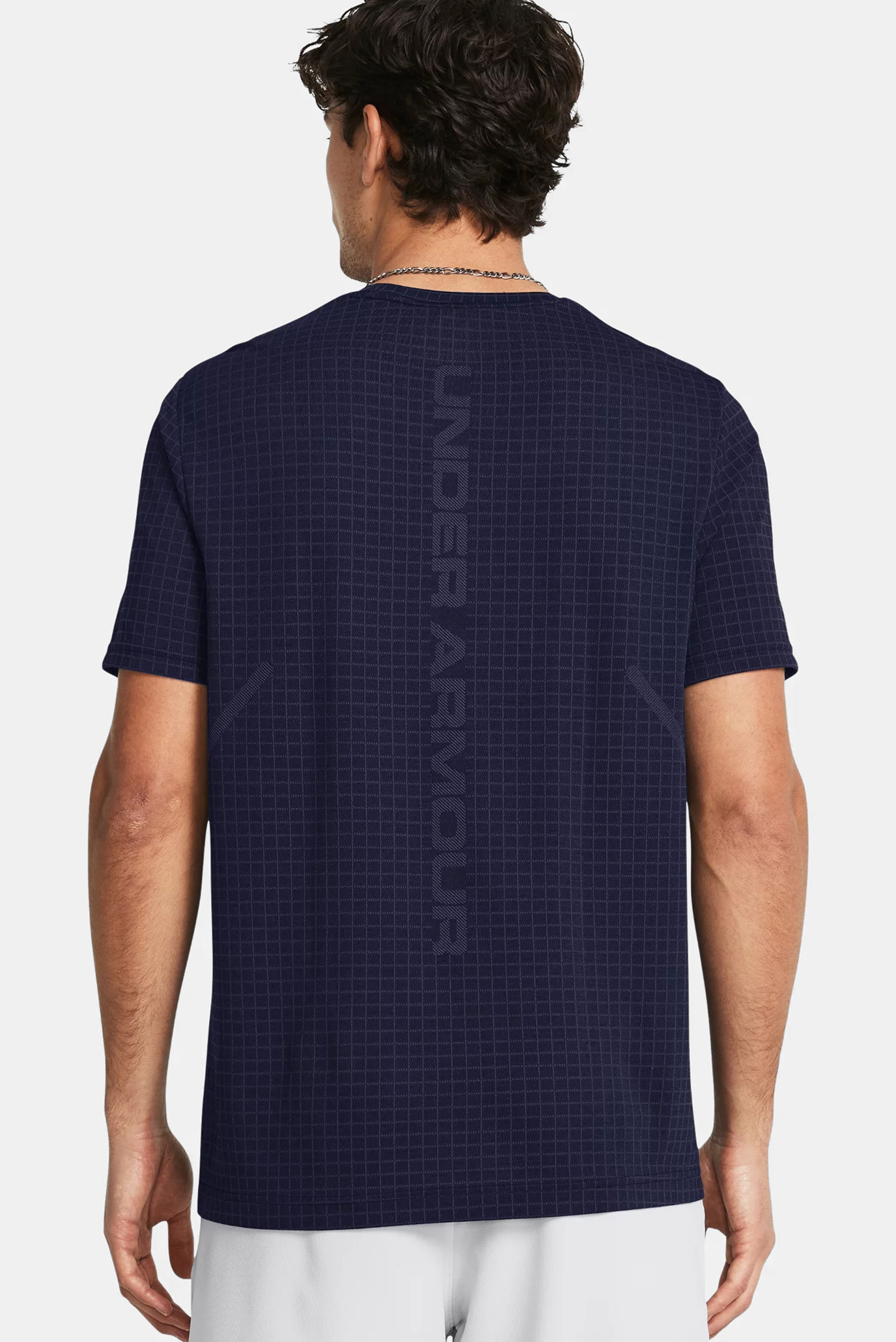 Футболка UA Seamless Grid SS-BLU 2