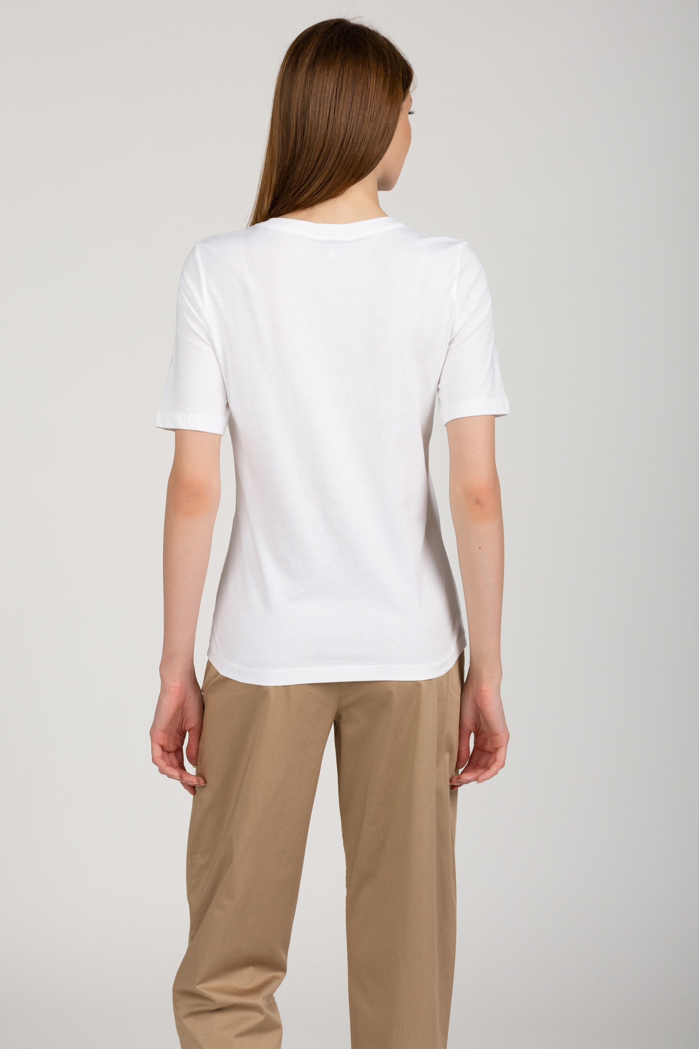 Женская белая футболка REGULAR PHOTOPRINT C-NK TEE 4