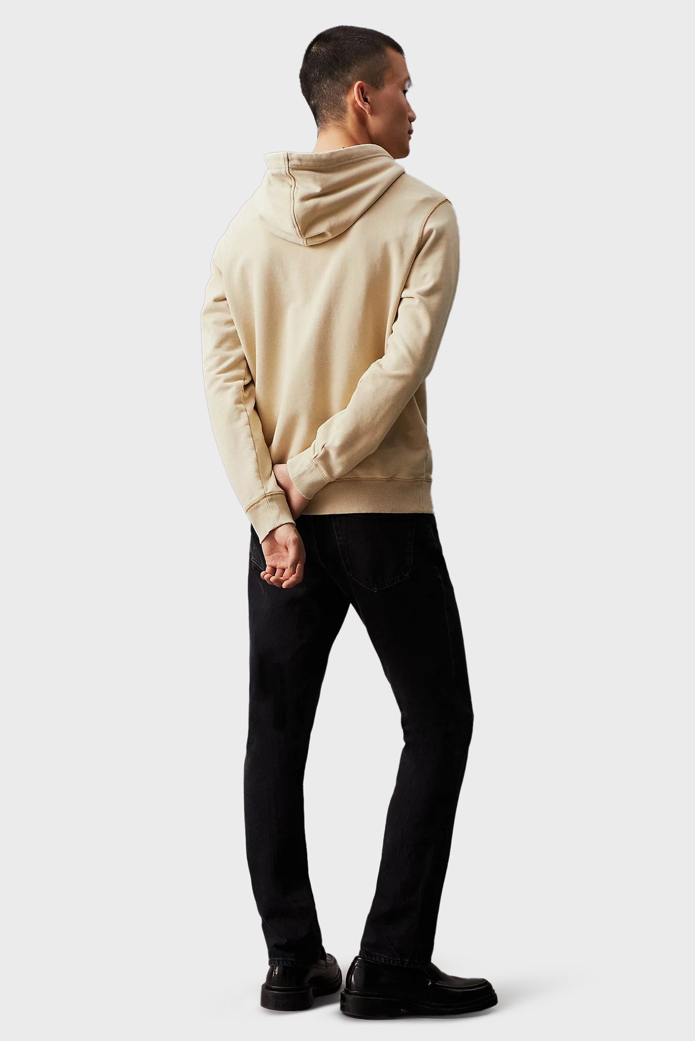 Мужское бежевое худи WASHED MONOLOGO HOODIE 5