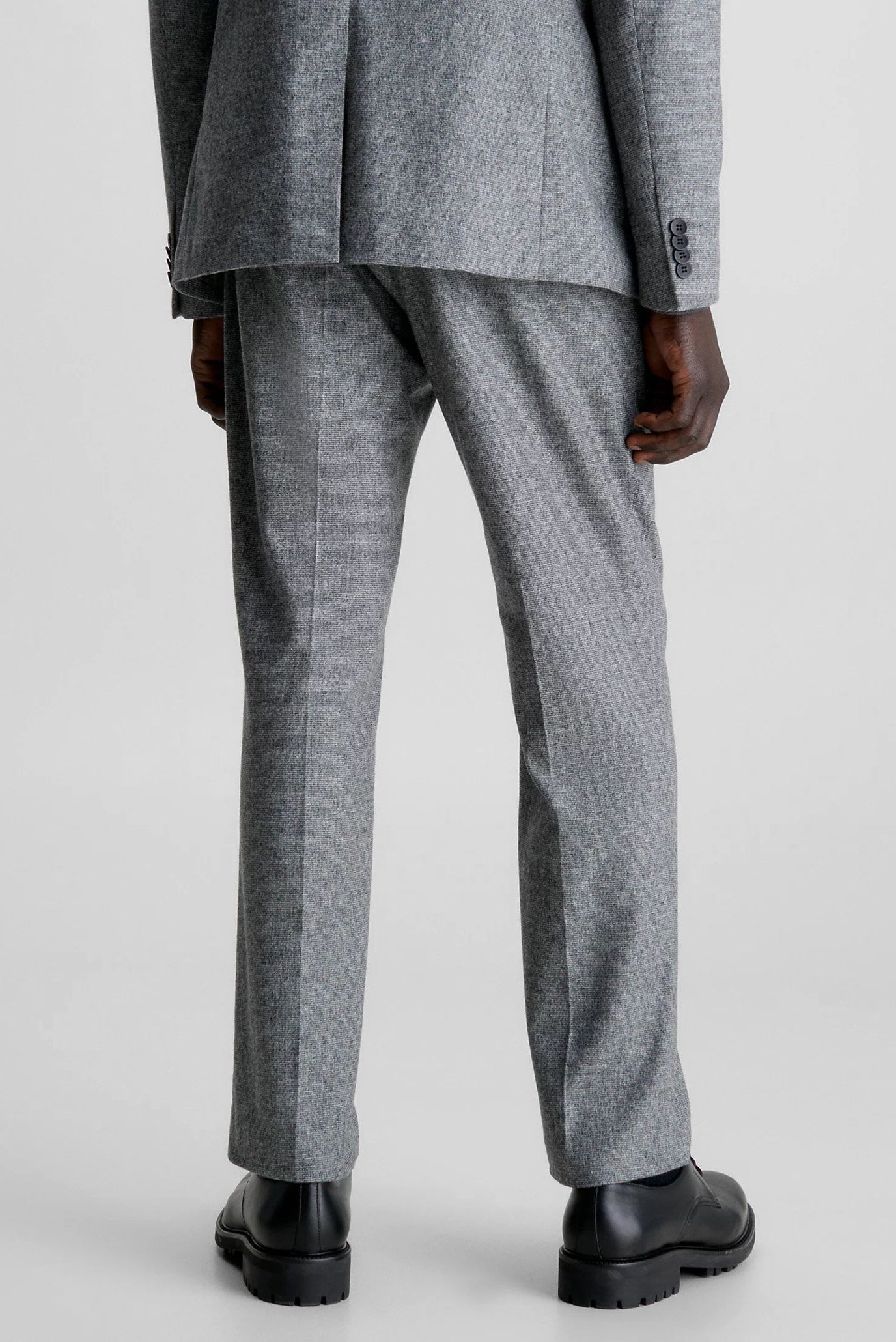 Мужские серые шерстяные брюки TWO TONE FLANNEL 3