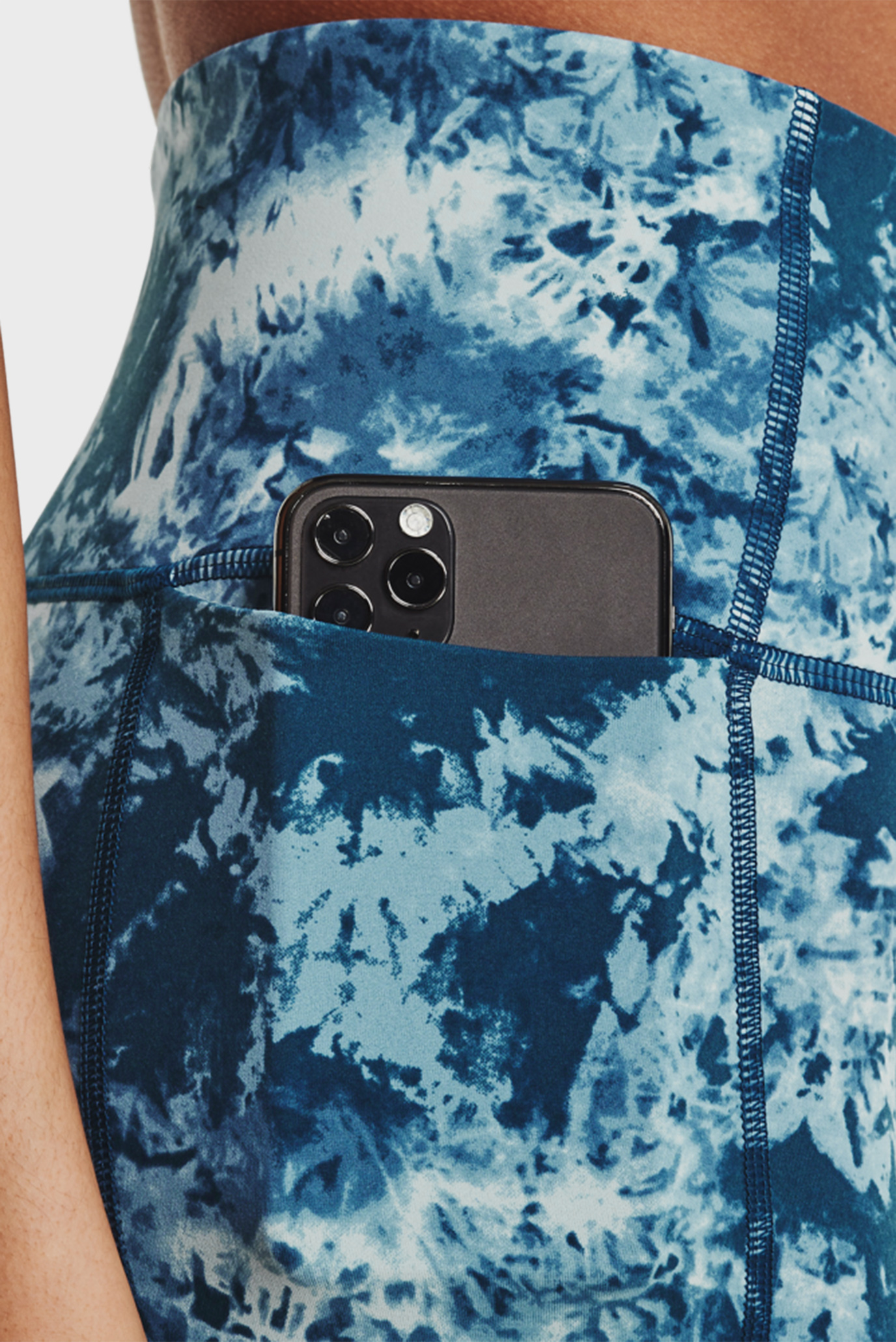 Женские голубые тайтсы UA BTG MERIDIAN PRINT LEG 10