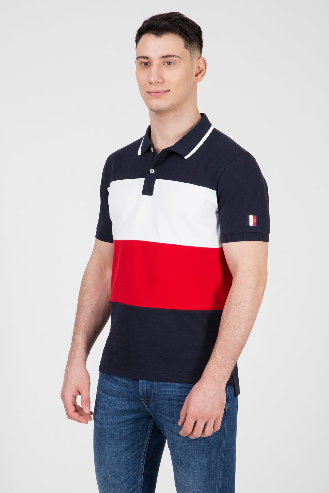 Мужское поло ICON COLORBLOCK SLIM 2