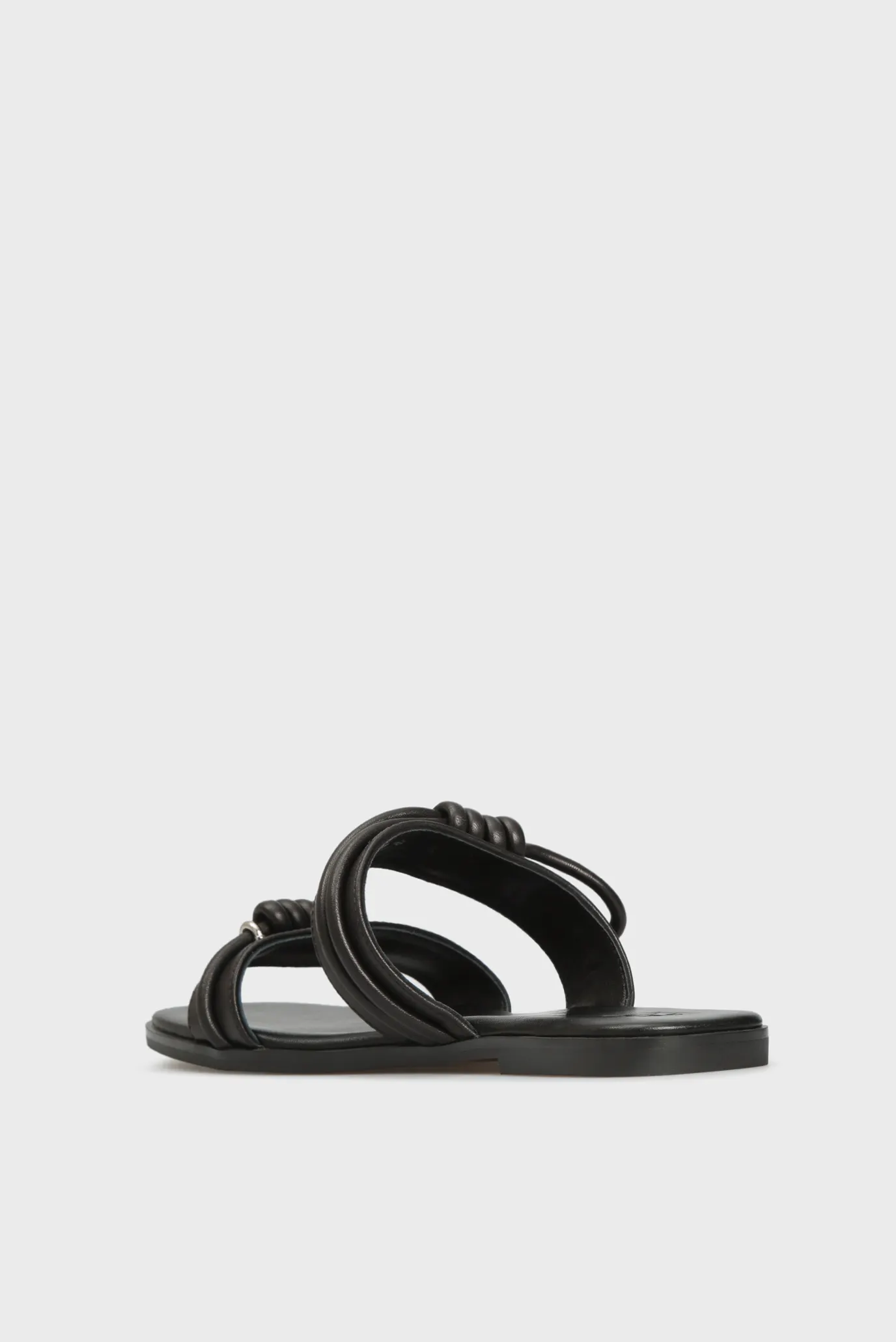 Женские черные кожаные слайдеры Luana 9