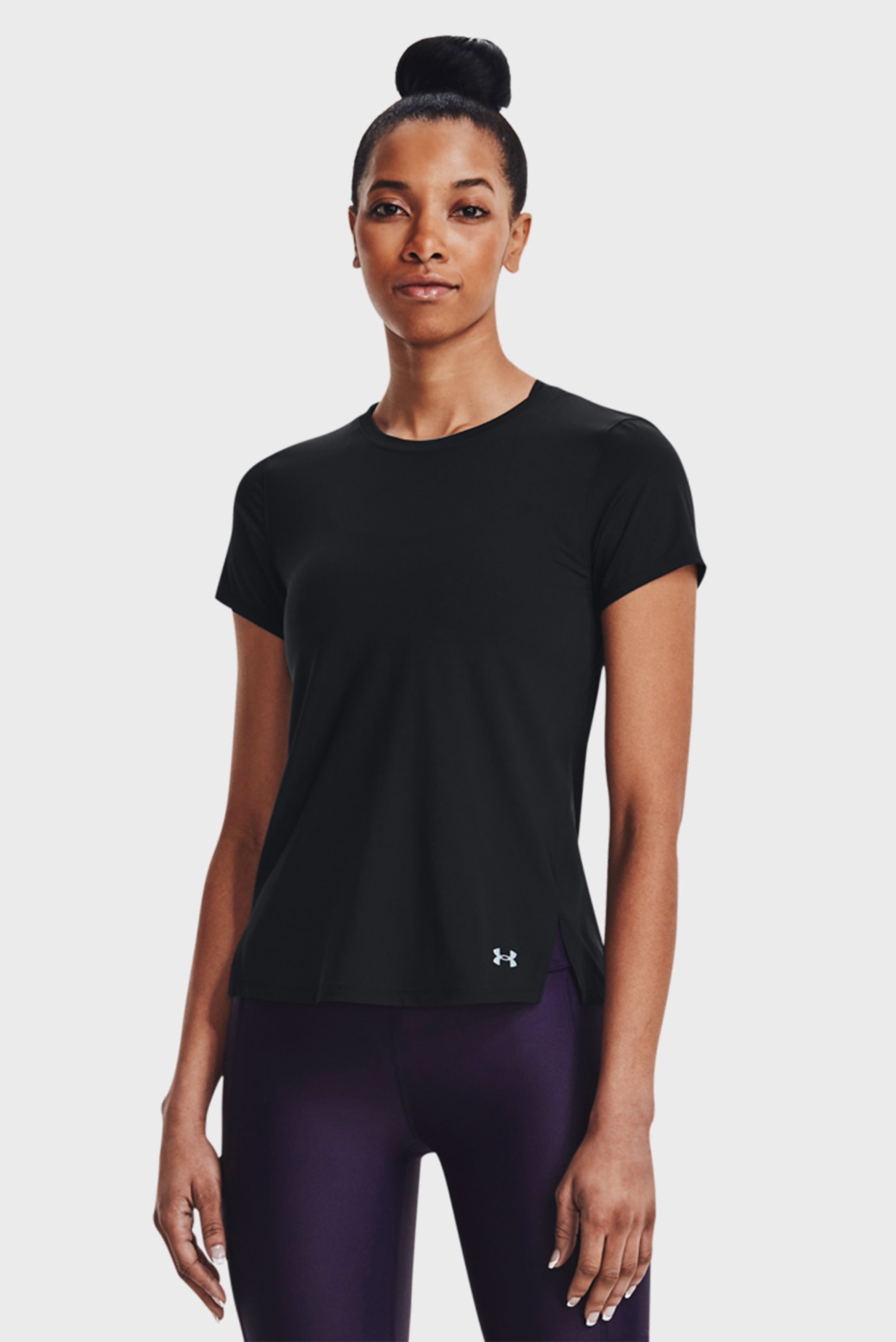 Женская черная футболка UA IsoChill Run Laser Tee 1