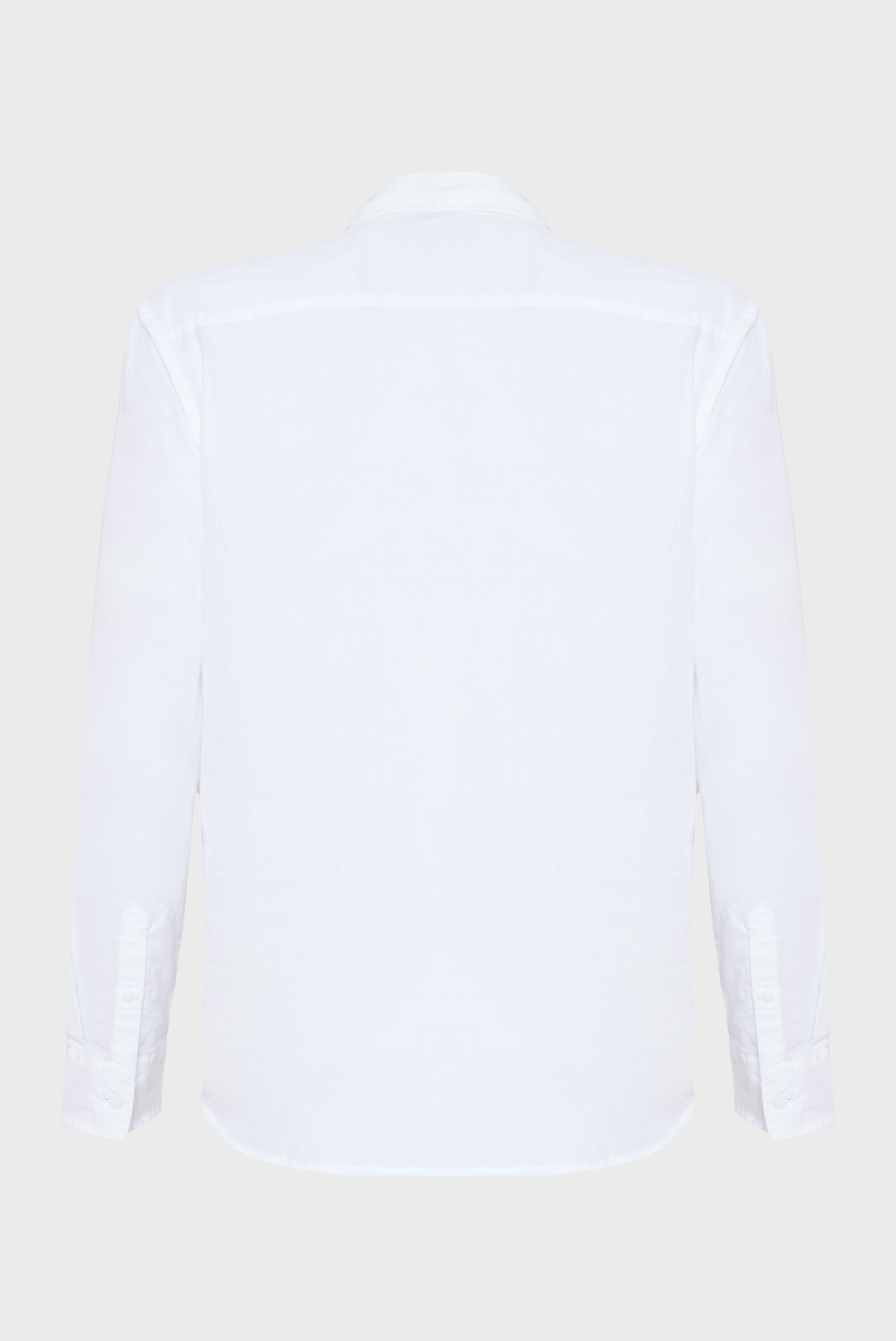 Мужская белая льняная рубашка 2