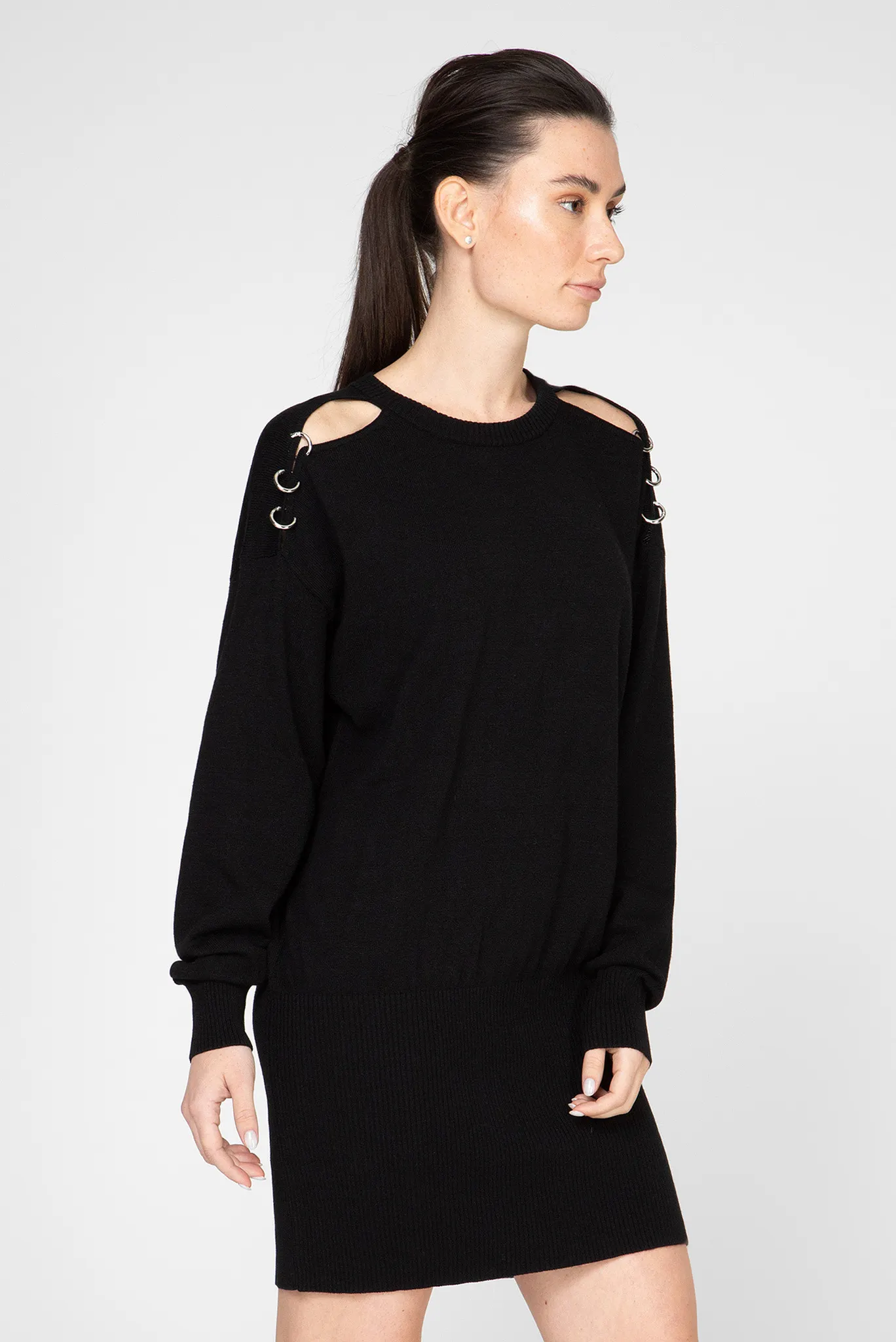 Женское черное платье M-MERS 3