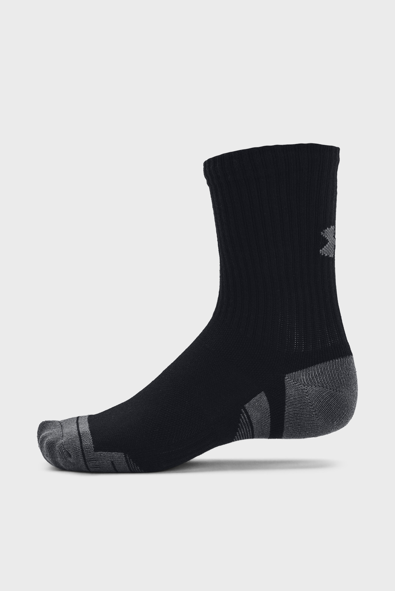 Черные носки (3 пары) UA Performance Cotton 3p Mid 2