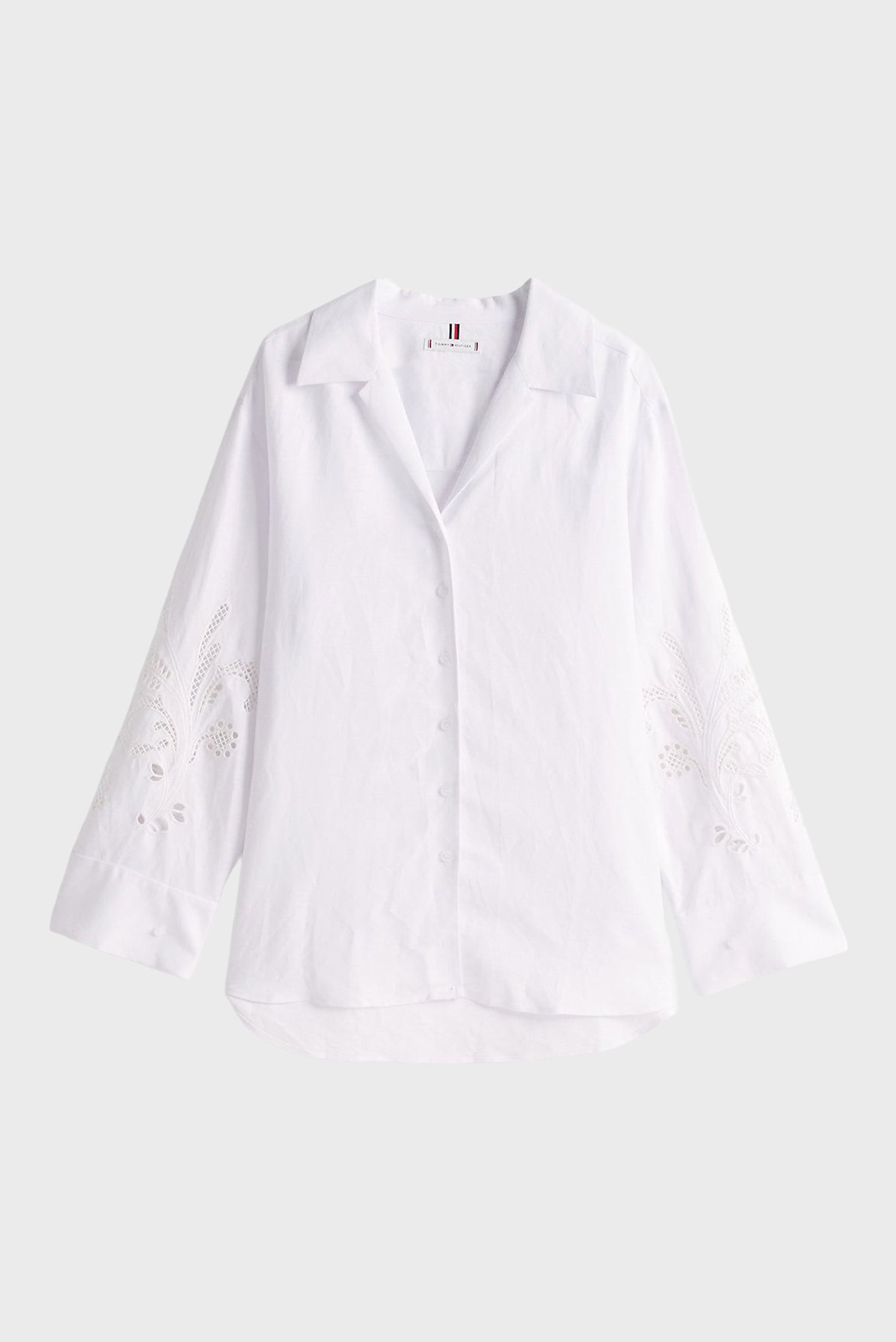 Женская белая льняная рубашка BRODERIE ANGLAISE 5