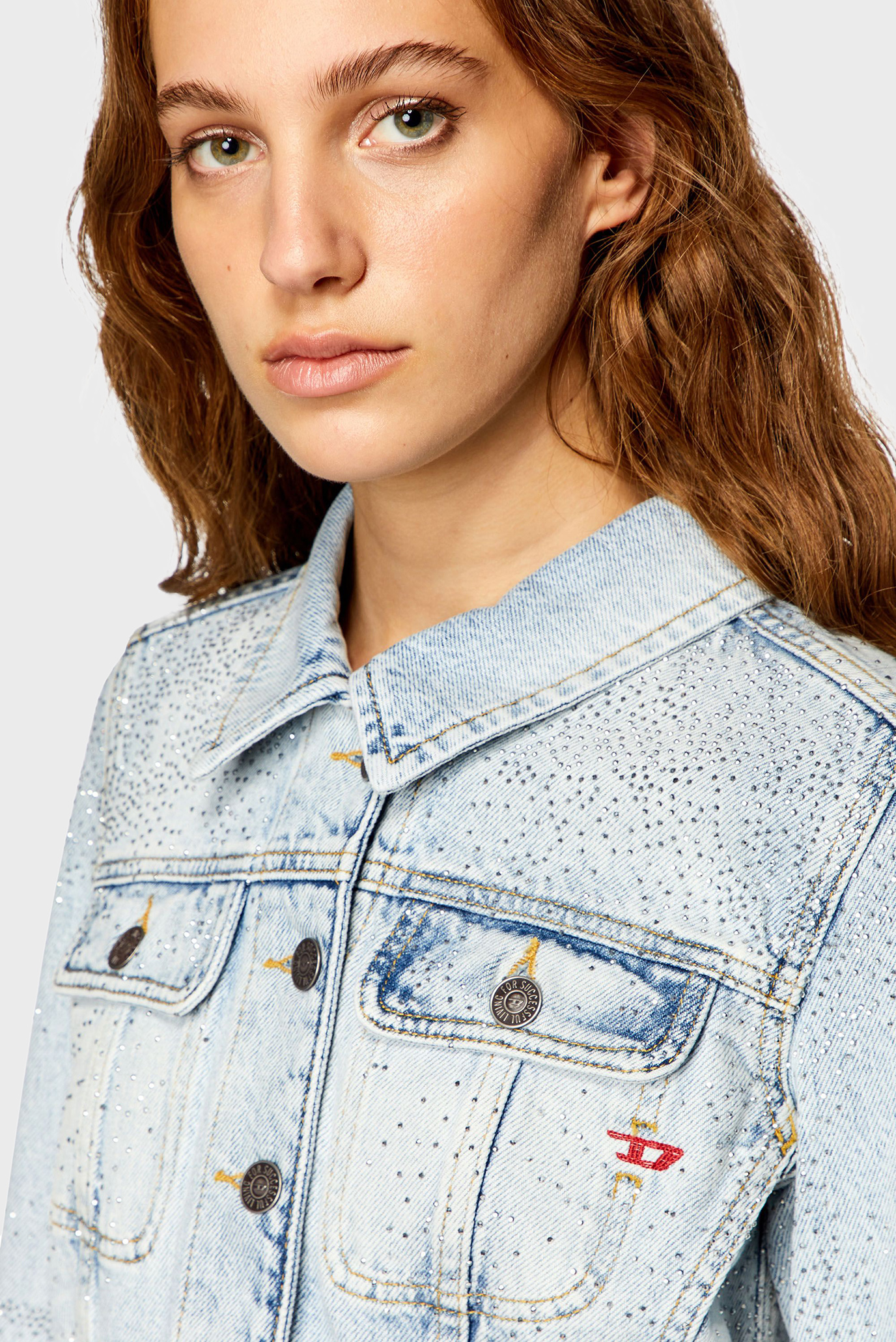 Женская голубая джинсовая куртка DE-SLIMMY 4