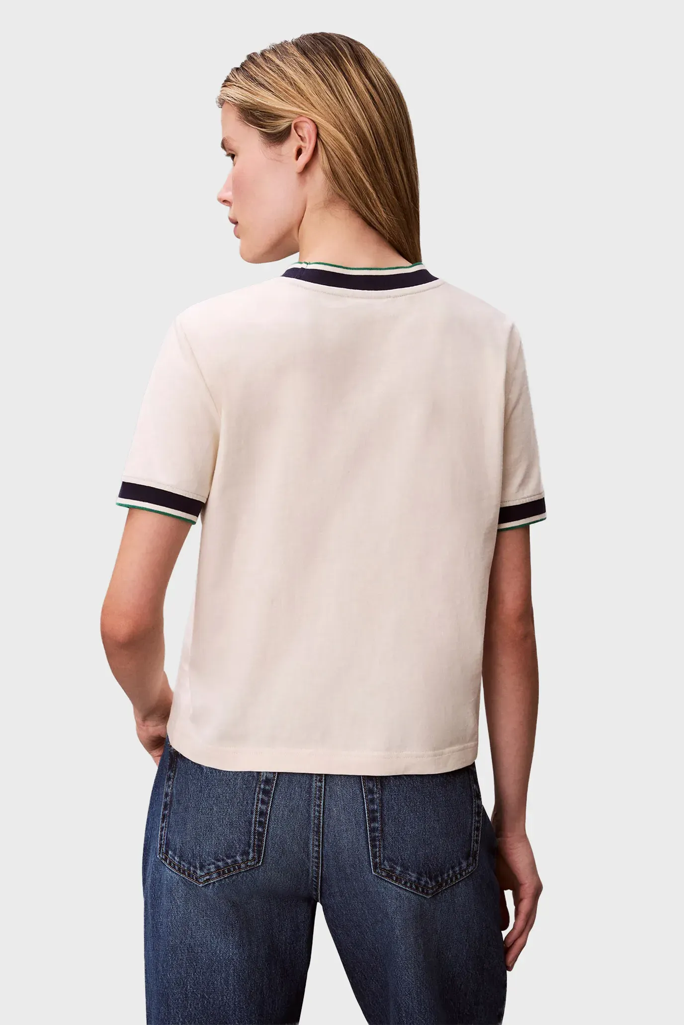 Футболка SS CTN MONOGRAM STRIPE TRIM TEE 4