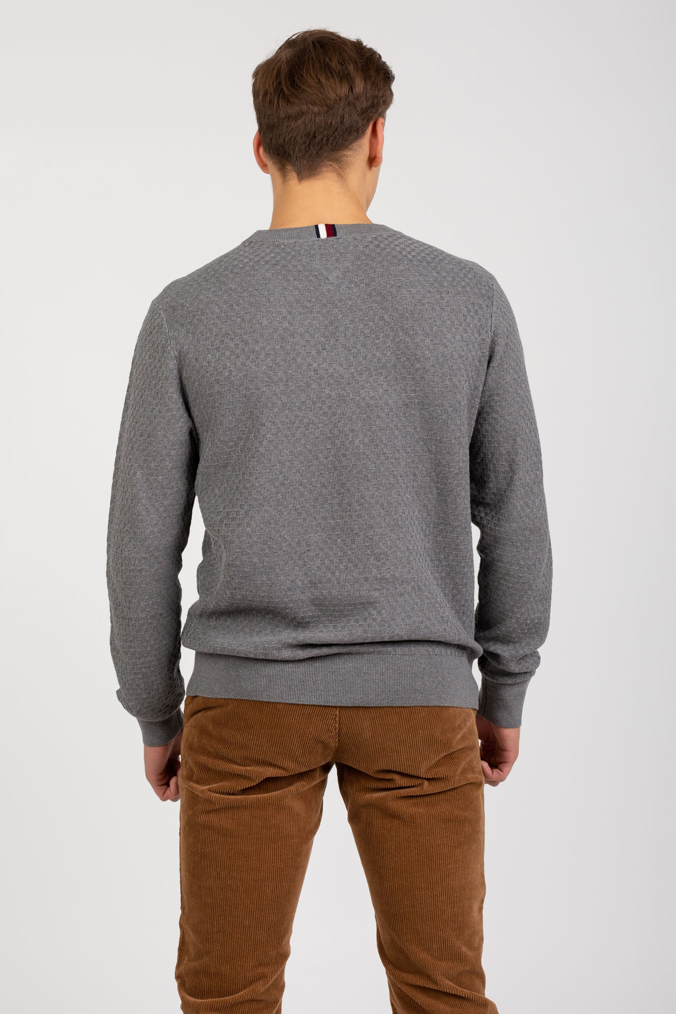 Свитер GINGHAM STRUCTURE CREW NECK 3