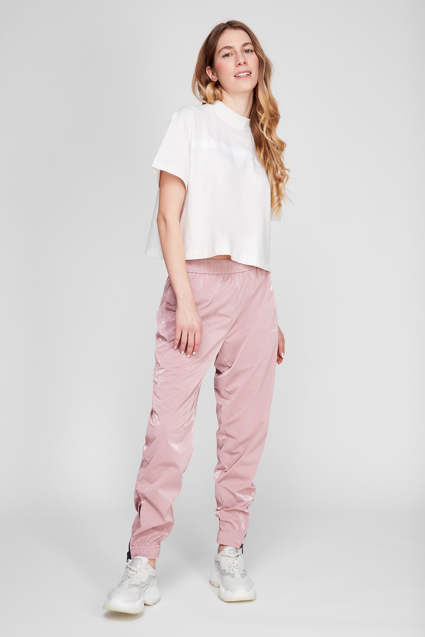 Женские пудровые спортивные брюки Calvin Klein Jeans Женские пудровые спортивные брюки 6