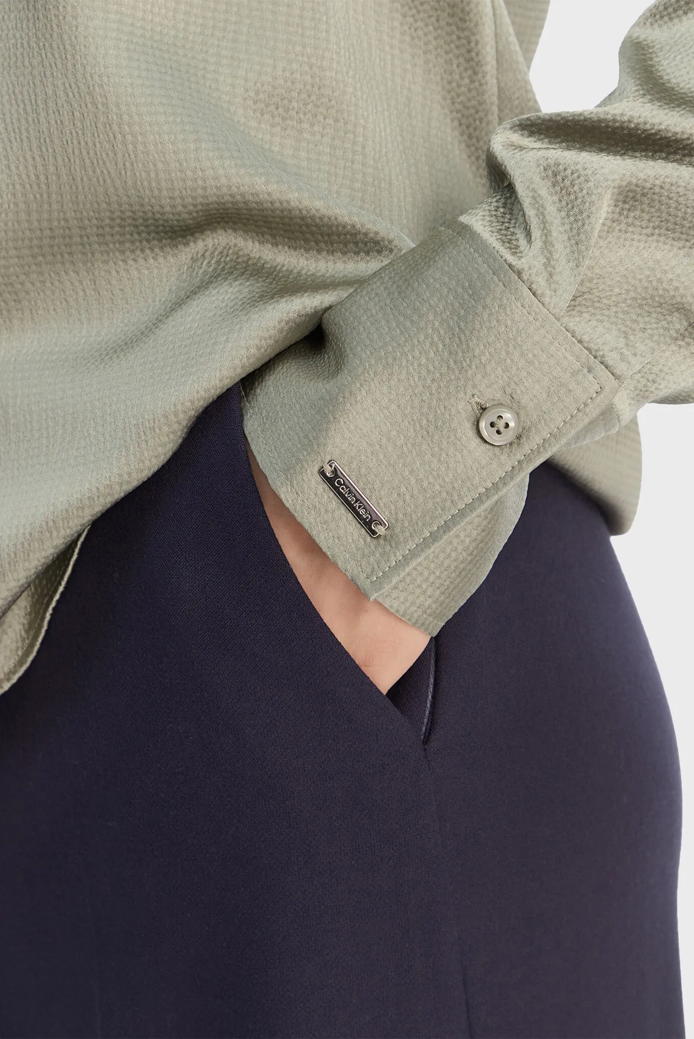 Рубашка HAMMERED SATIN FITTED SHIRT 5