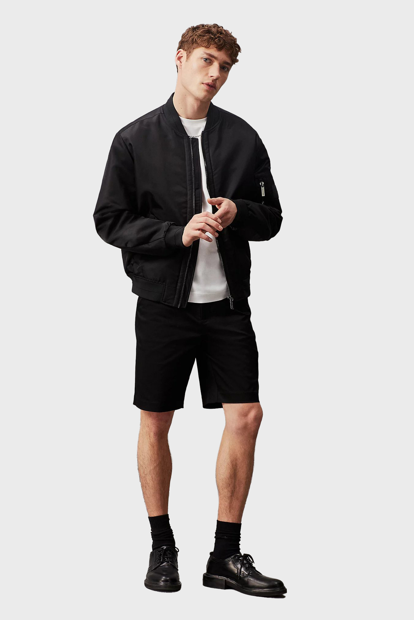 Мужские черные шорты SATEEN STRETCH REGULAR STRAIGHT 7