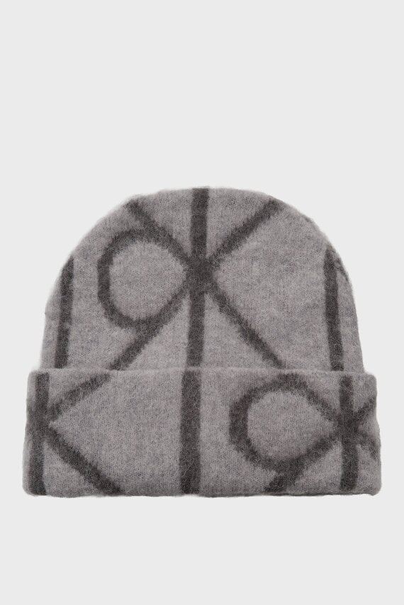 Шапка EMBLEM AOP BRUSHED BEANIE Calvin Klein