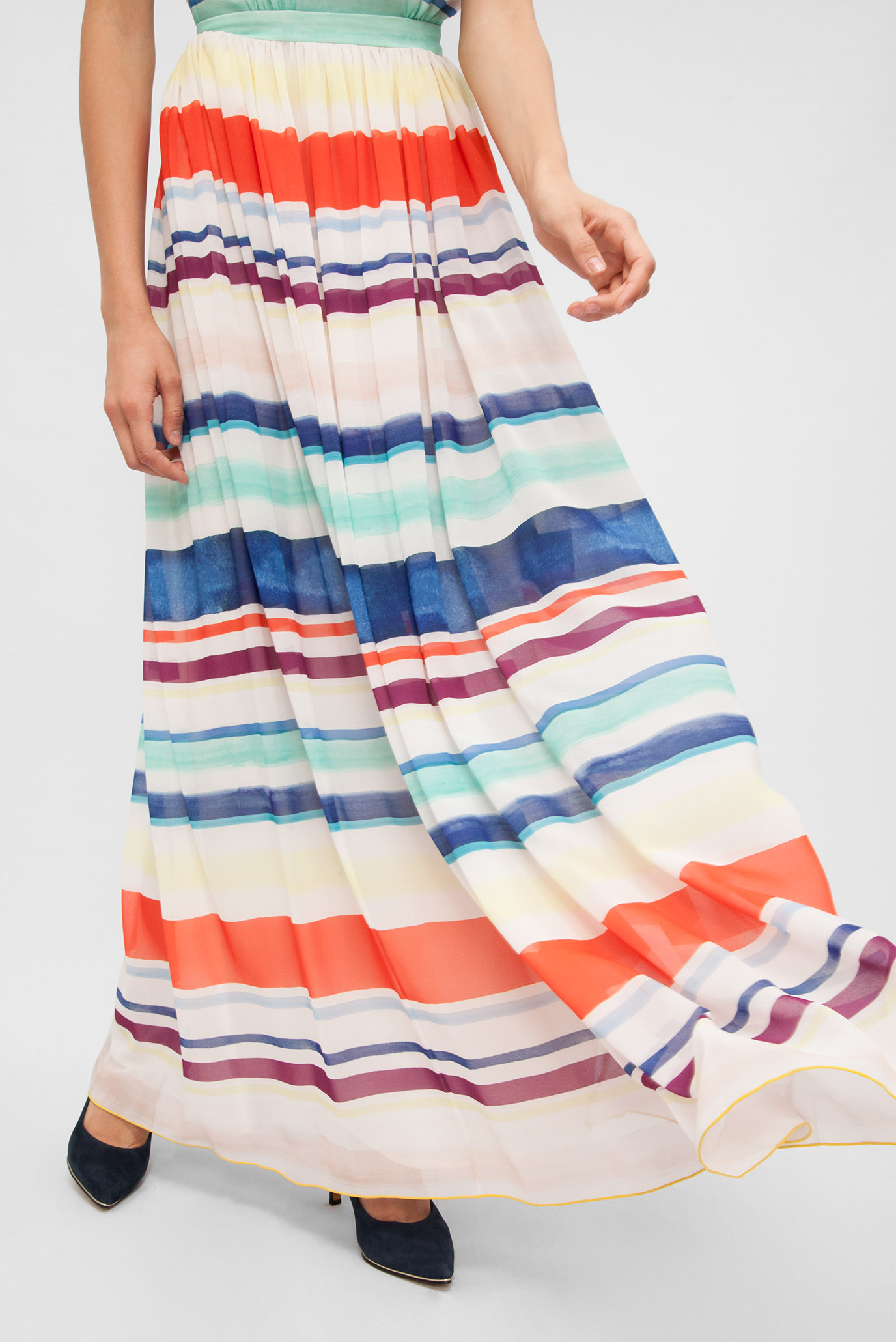 Женское платье в полоску 9