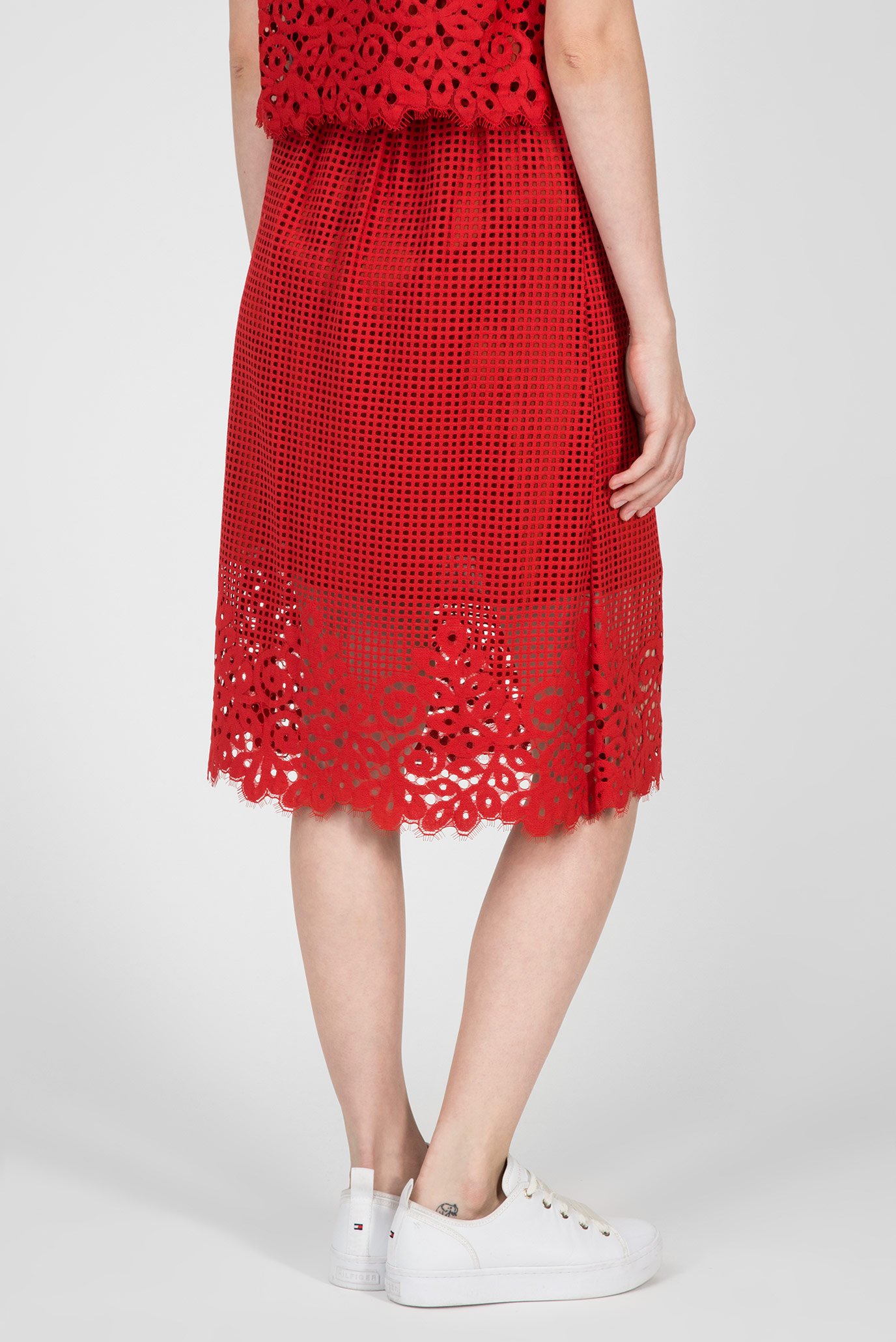 Женская красная юбка 8